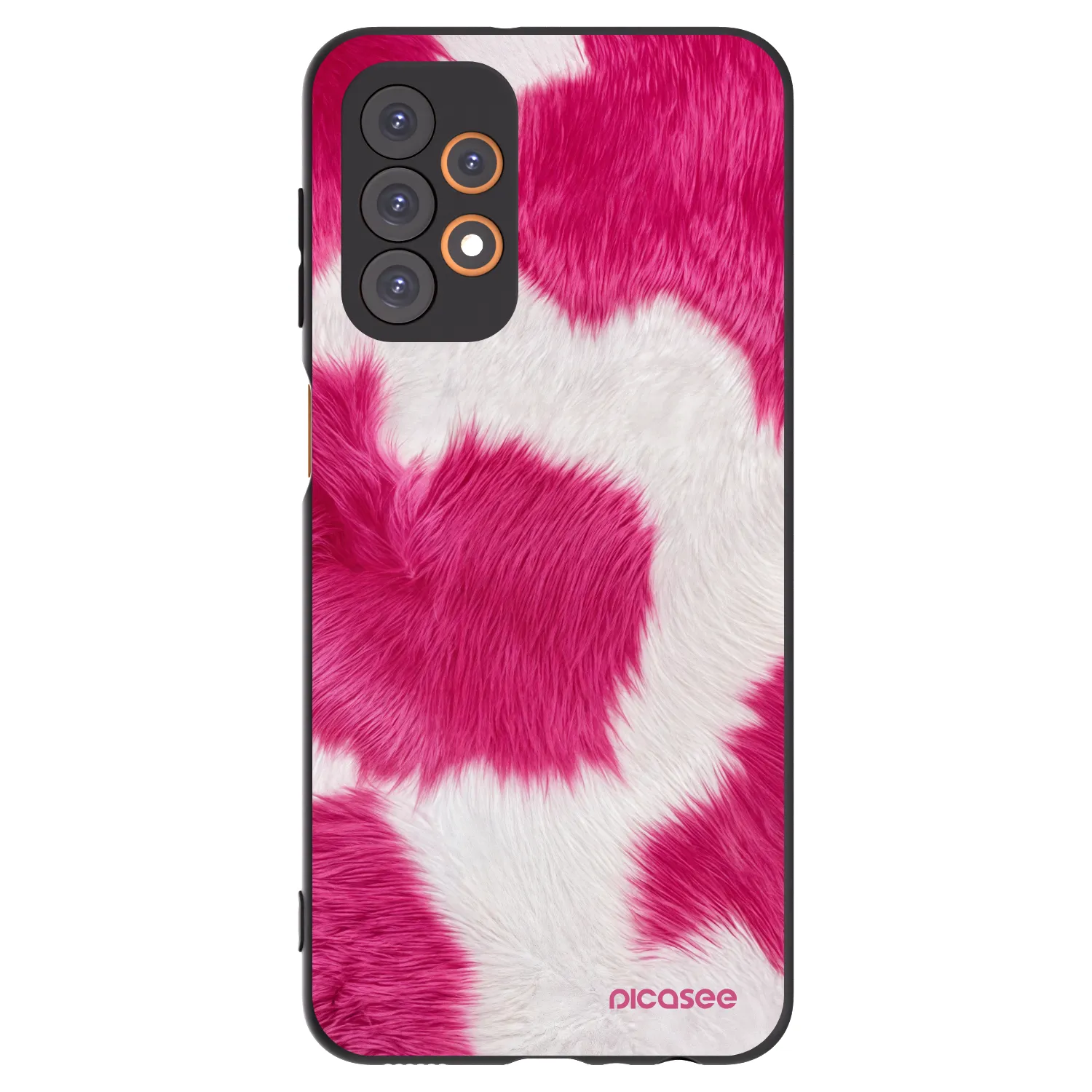 Picasee Μαύρη θήκη σιλικόνης για Samsung Galaxy A23 A235F 4G - Pink Moo
