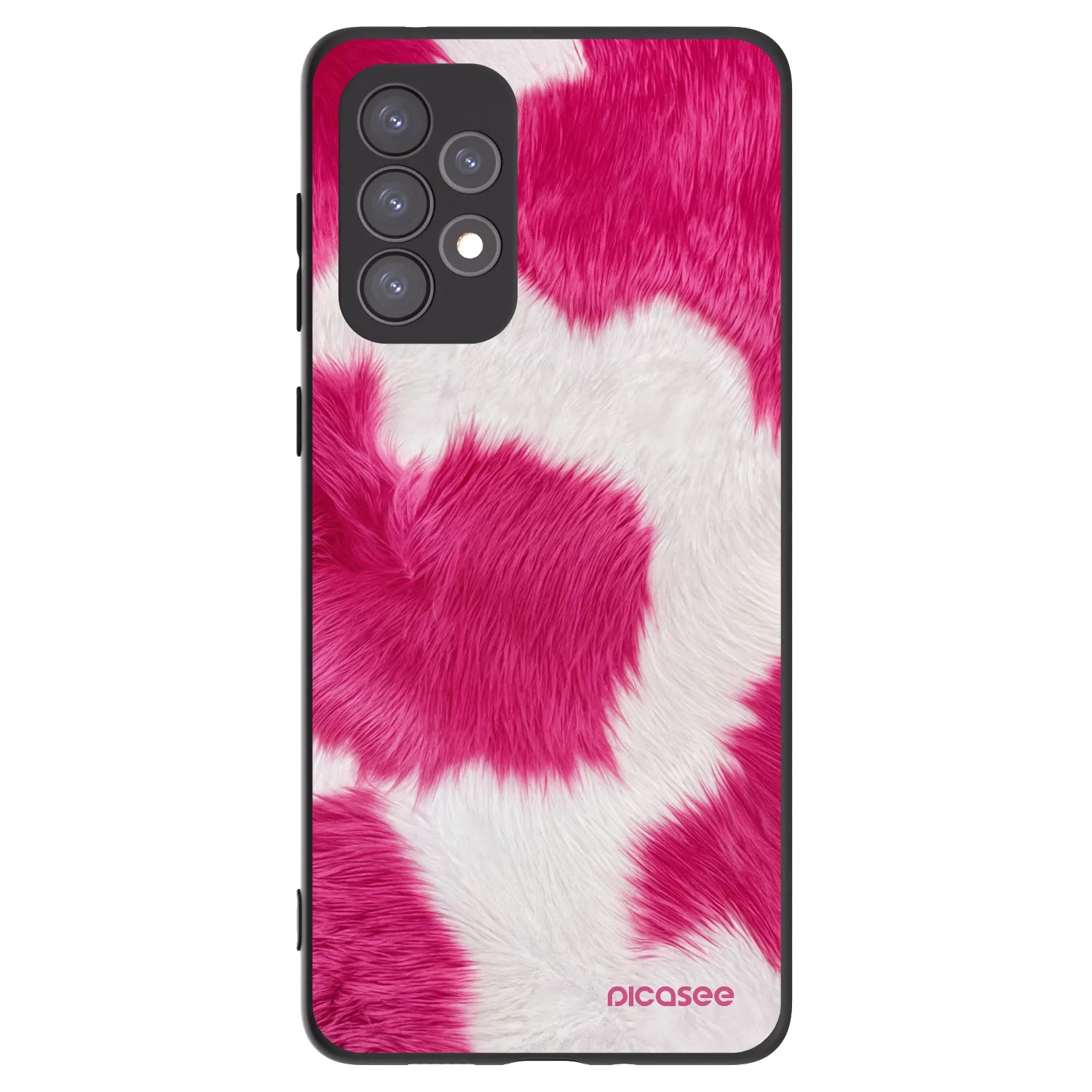 Picasee Μαύρη θήκη σιλικόνης για Samsung Galaxy A73 5G - Pink Moo