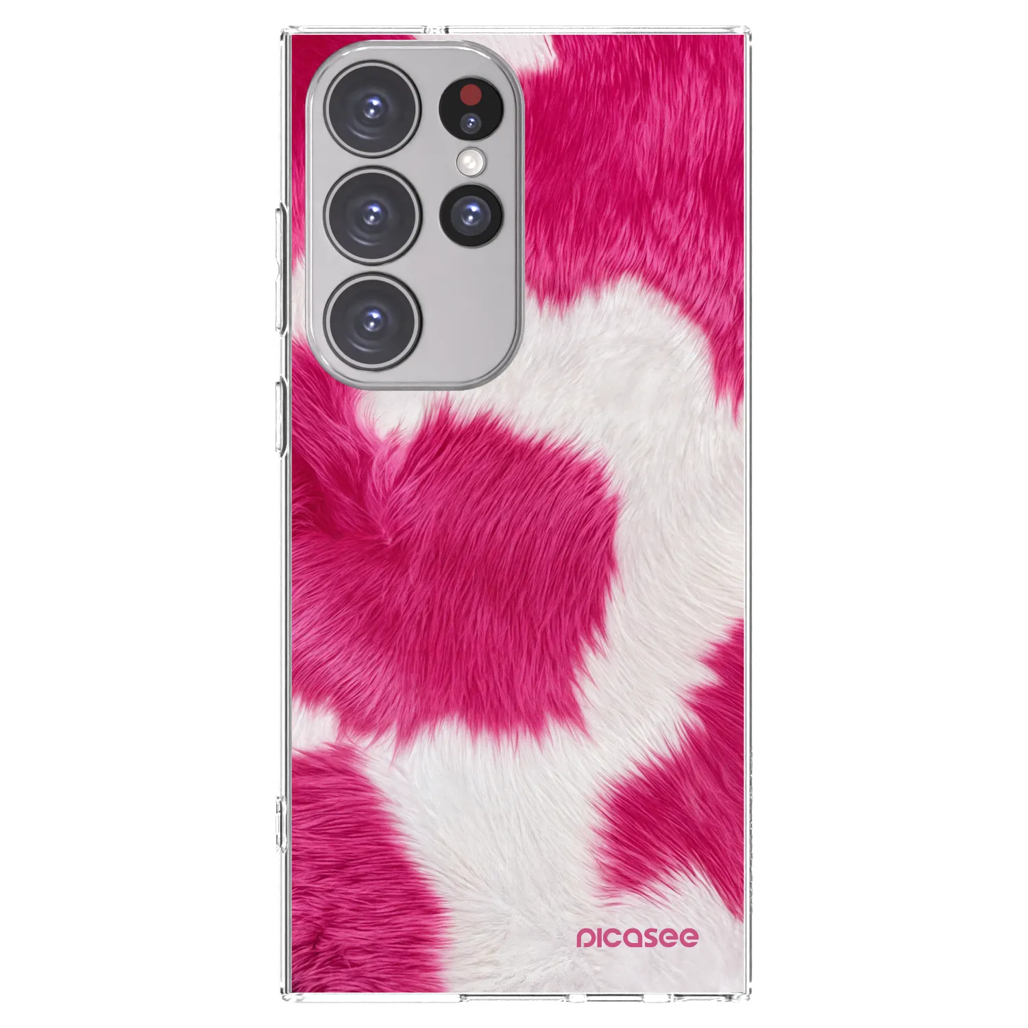 Picasee διαφανής θήκη σιλικόνης Samsung Galaxy S23 Ultra 5G - Pink Moo