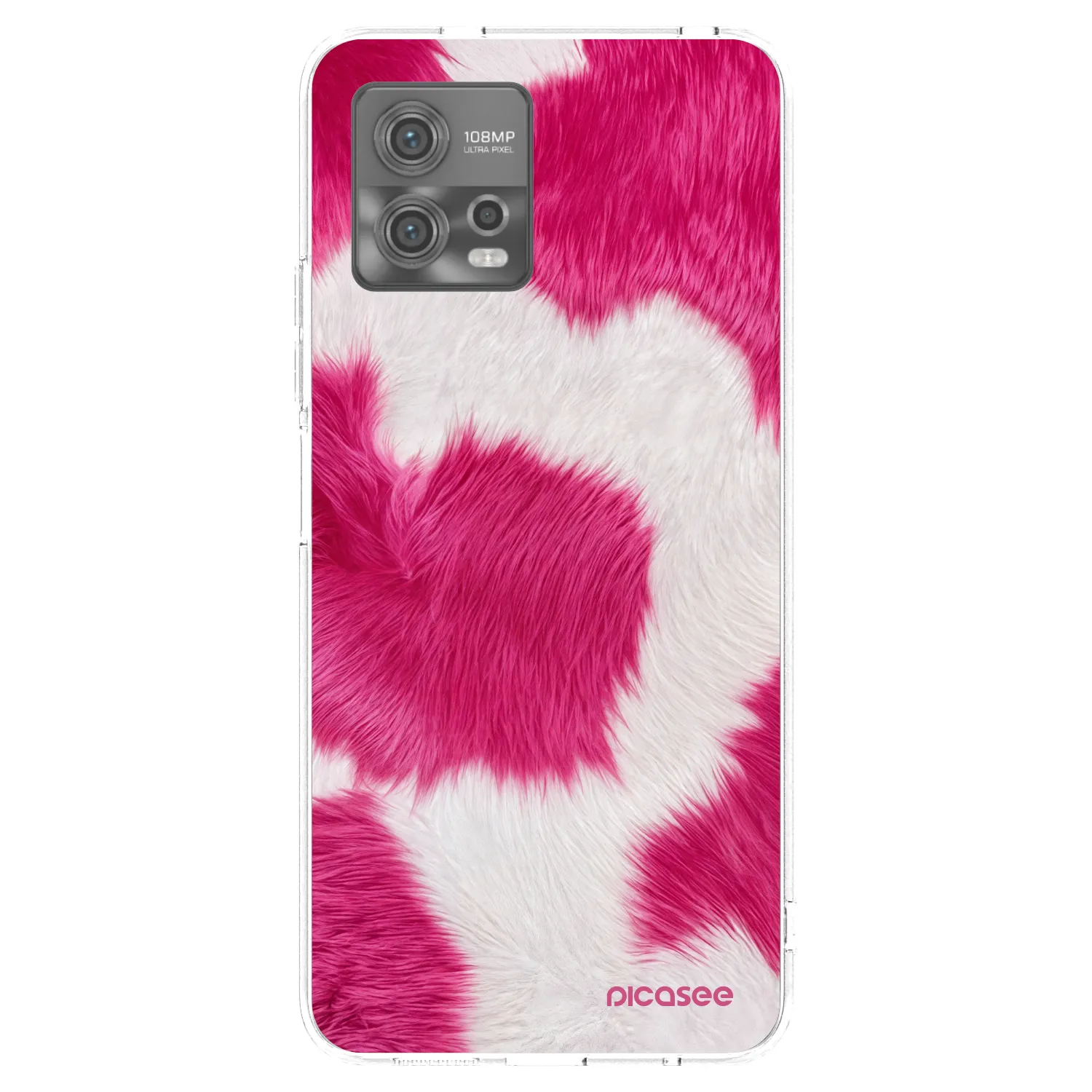Picasee διαφανής θήκη σιλικόνης Motorola Moto G72 - Pink Moo