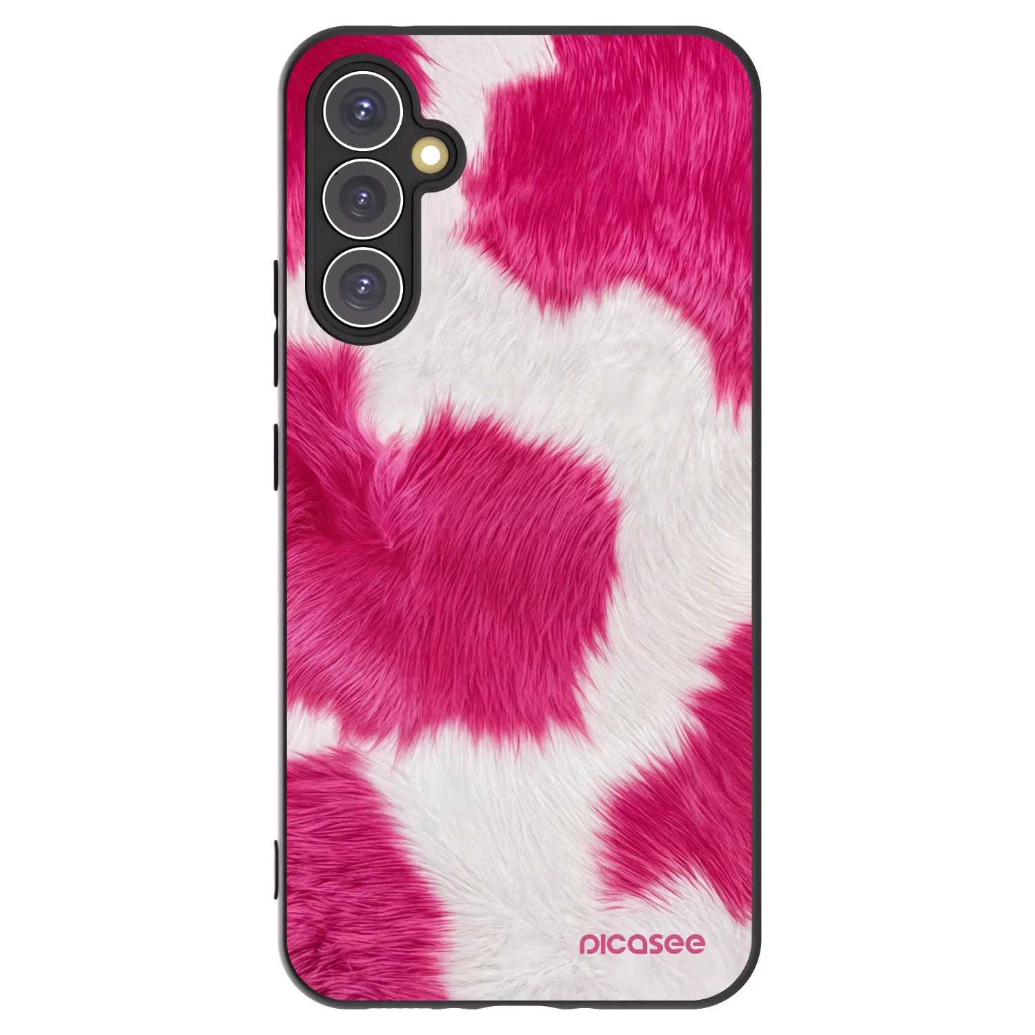 Picasee Μαύρη θήκη σιλικόνης για Samsung Galaxy A34 5G A346B - Pink Moo