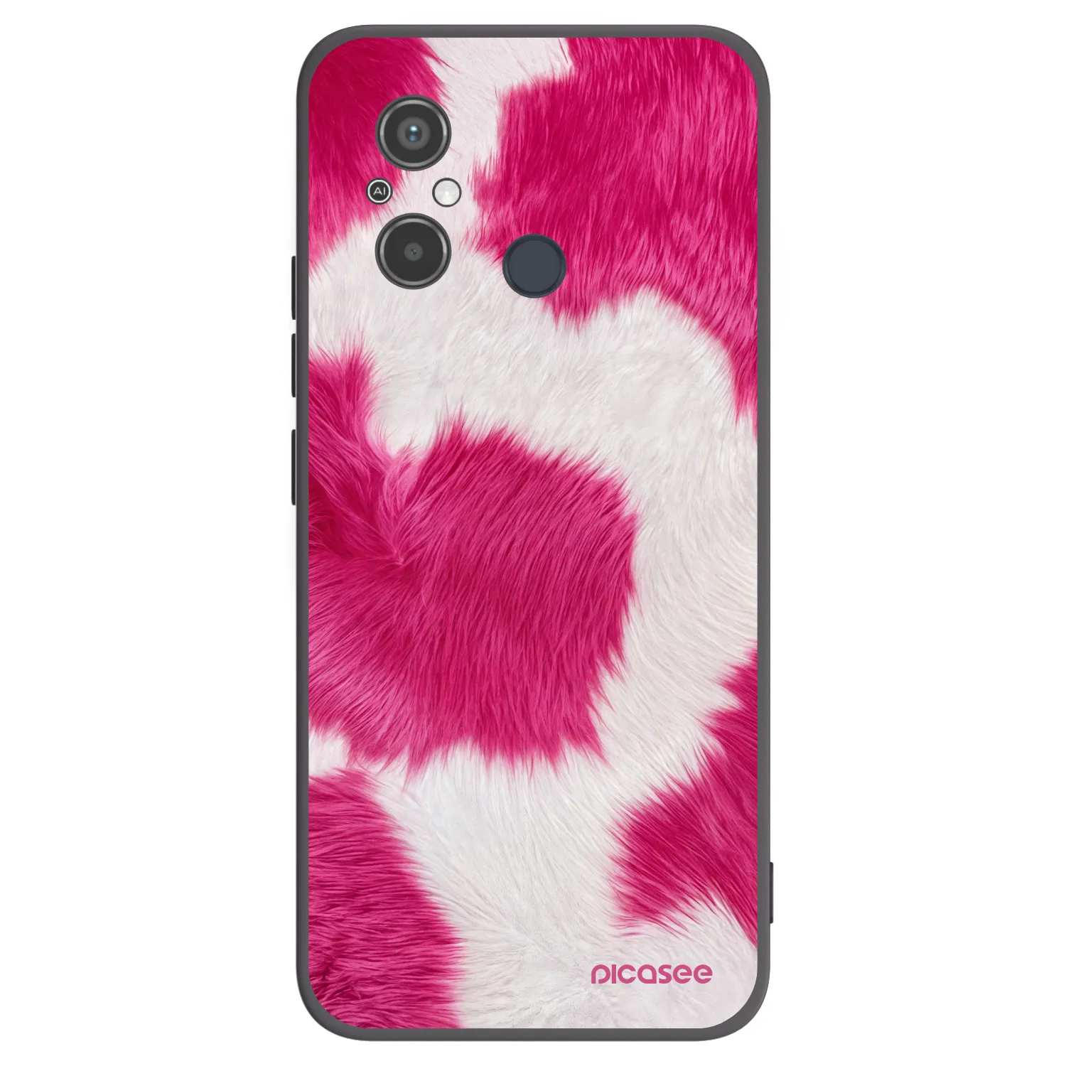 Picasee Μαύρη θήκη σιλικόνης για Xiaomi Redmi 12C - Pink Moo