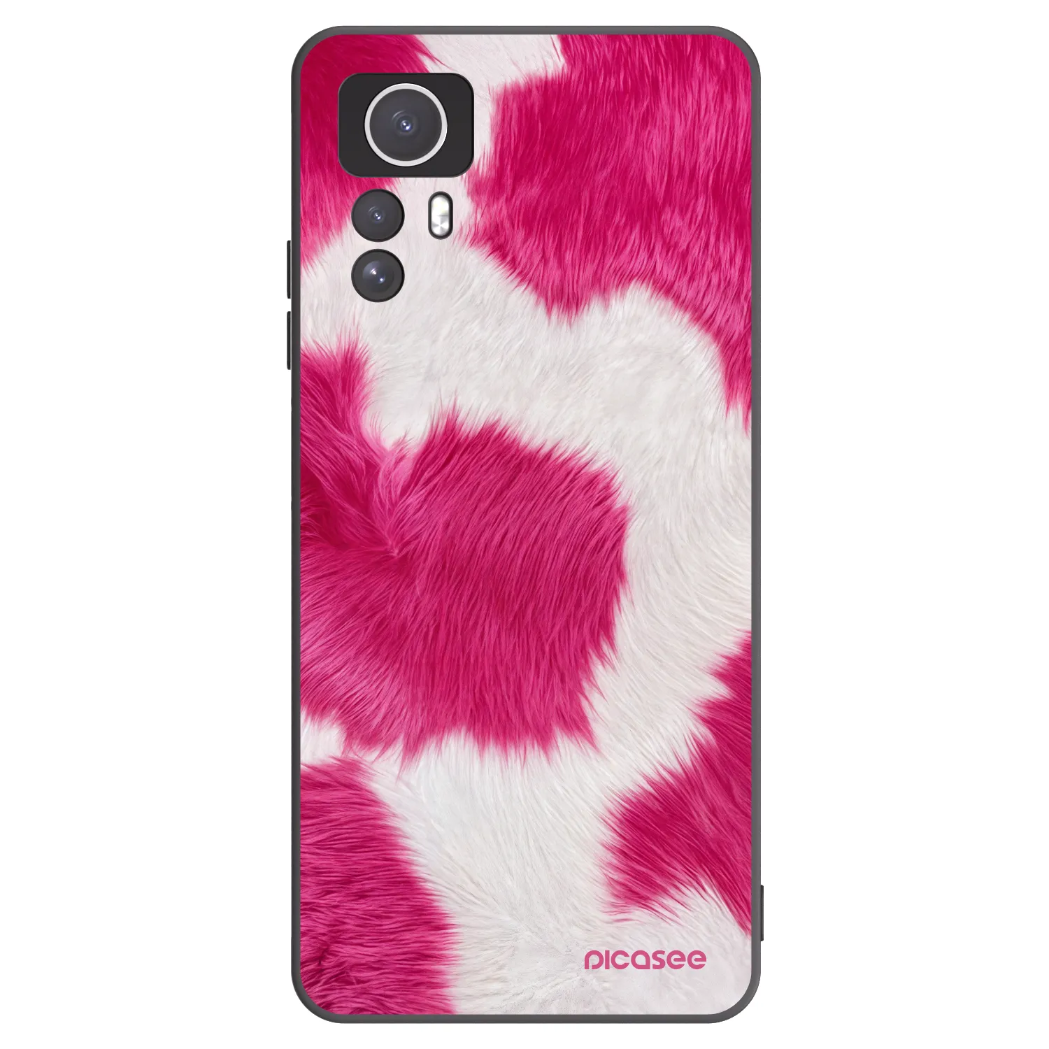 Picasee Μαύρη θήκη σιλικόνης για Xiaomi Redmi Note 12S - Pink Moo