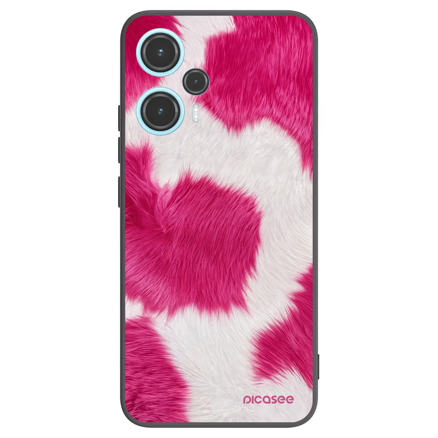 Picasee Μαύρη θήκη σιλικόνης για Xiaomi Poco F5 - Pink Moo
