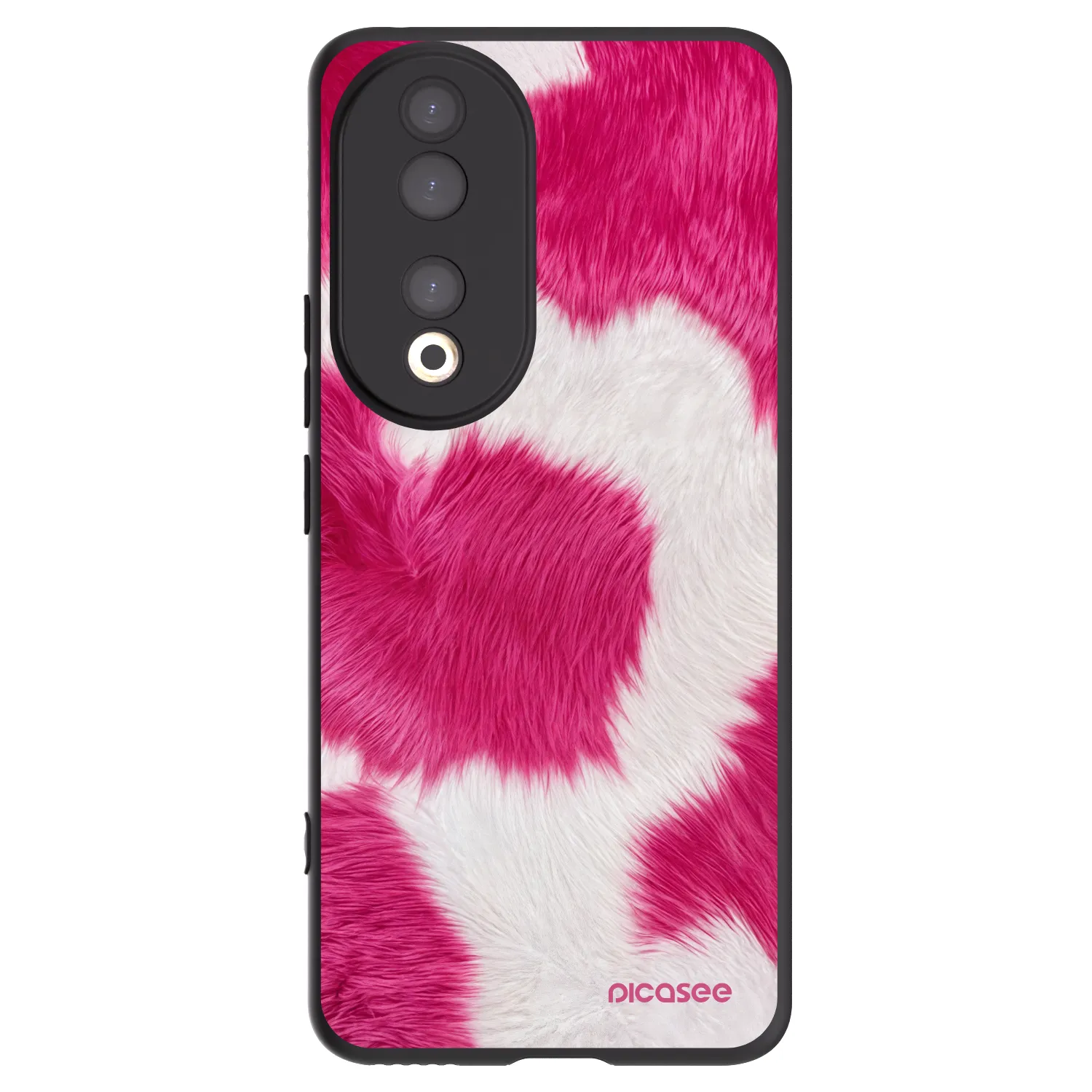 Picasee Μαύρη θήκη σιλικόνης για Honor 90 5G - Pink Moo