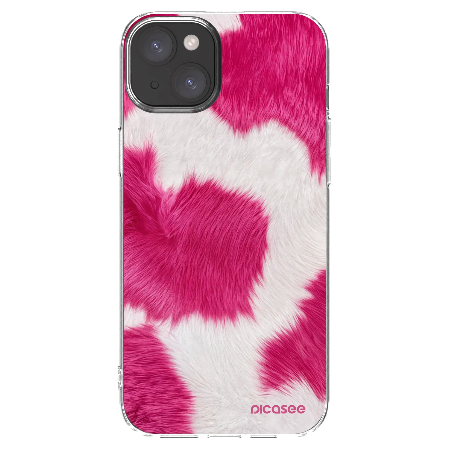 Picasee διαφανής θήκη σιλικόνης Apple iPhone 15 Plus - Pink Moo