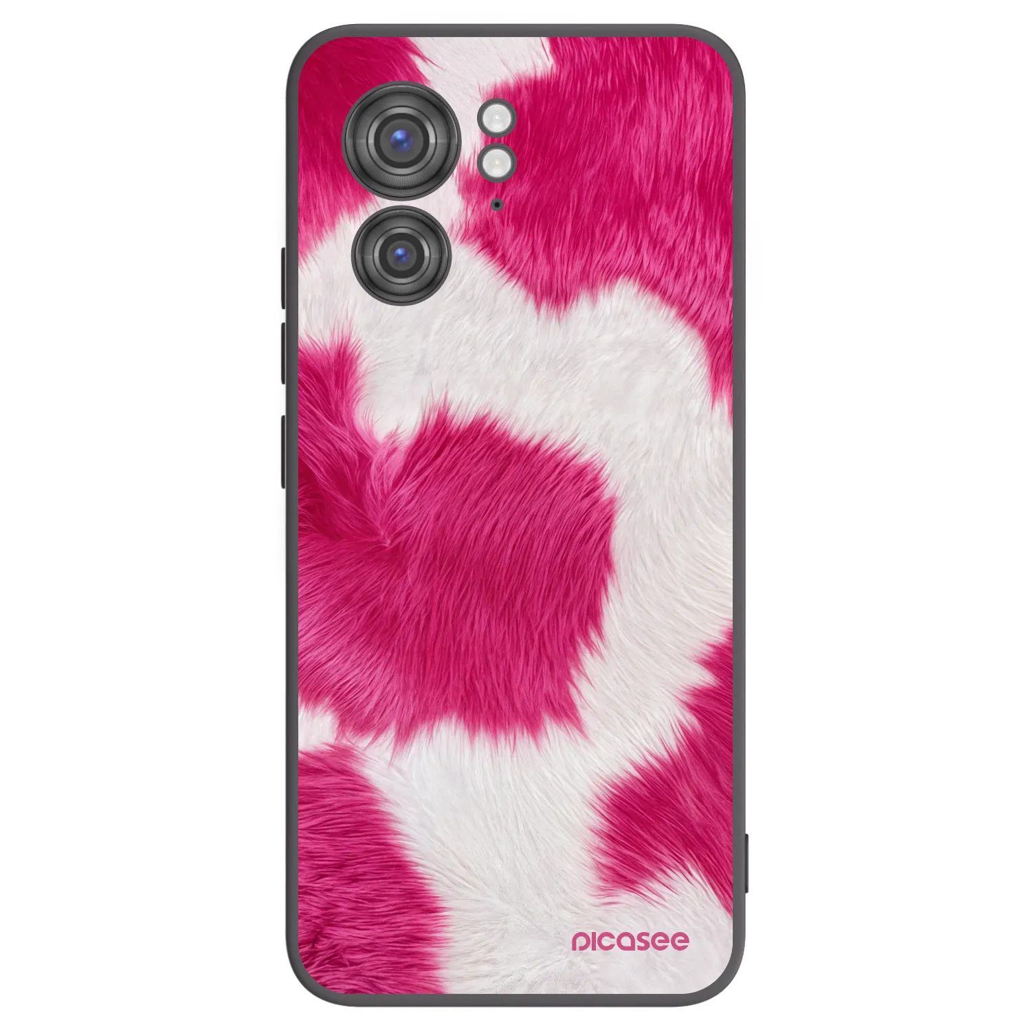 Picasee Μαύρη θήκη σιλικόνης για Motorola Edge 40 - Pink Moo