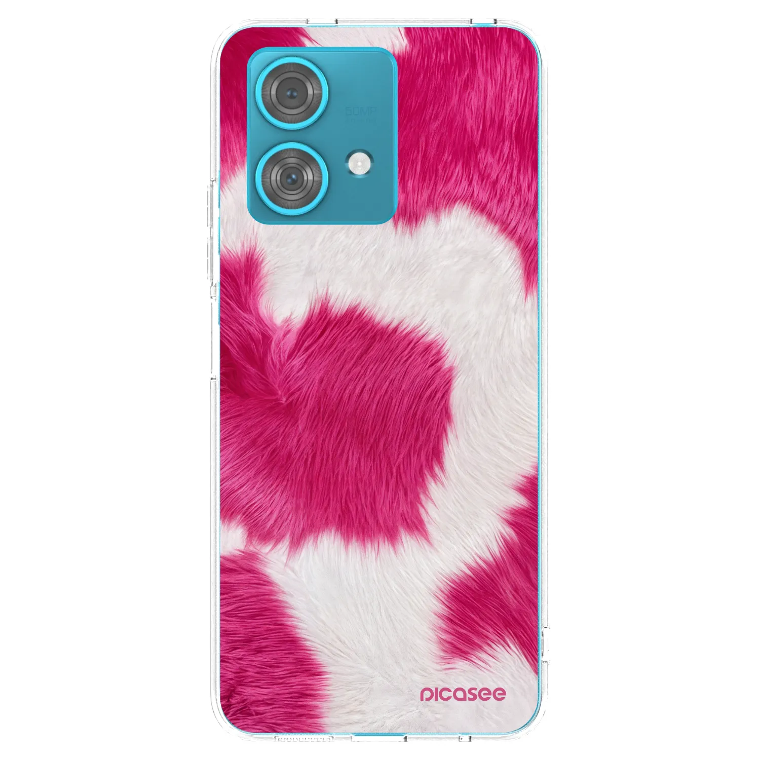 Picasee διαφανής θήκη σιλικόνης Motorola Edge 40 Neo - Pink Moo