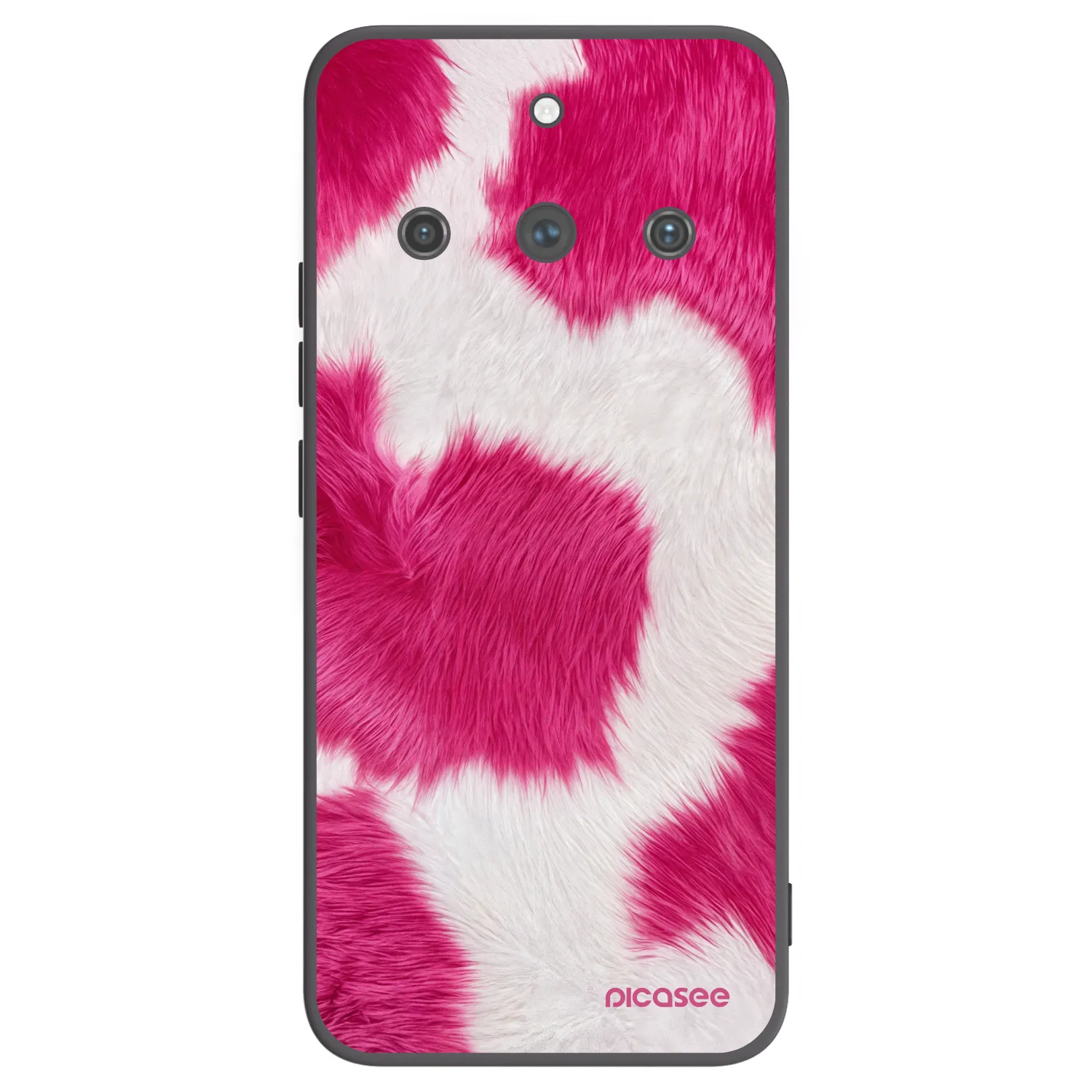 Picasee Μαύρη θήκη σιλικόνης για Realme 11 Pro+ - Pink Moo