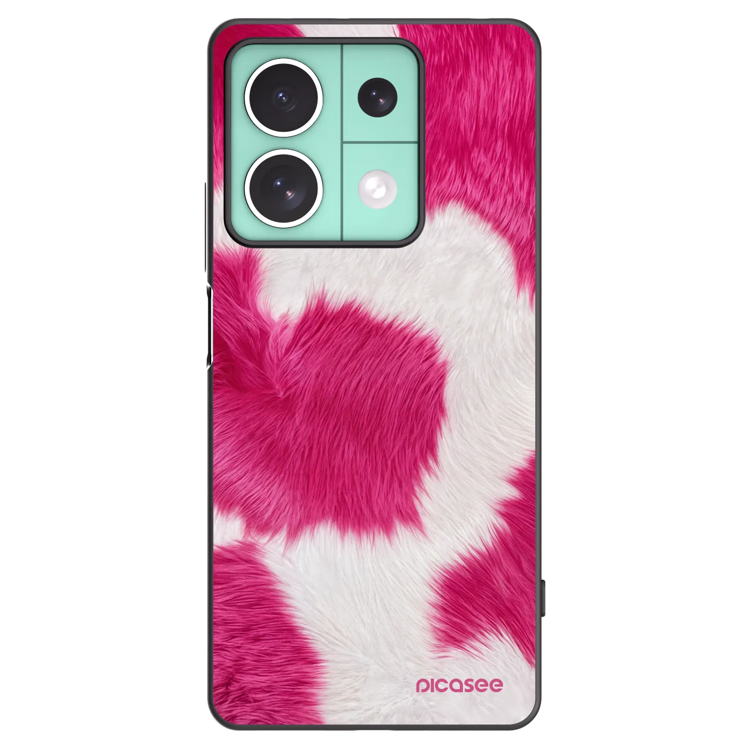 Picasee Μαύρη θήκη σιλικόνης για Xiaomi Redmi Note 13 5G - Pink Moo