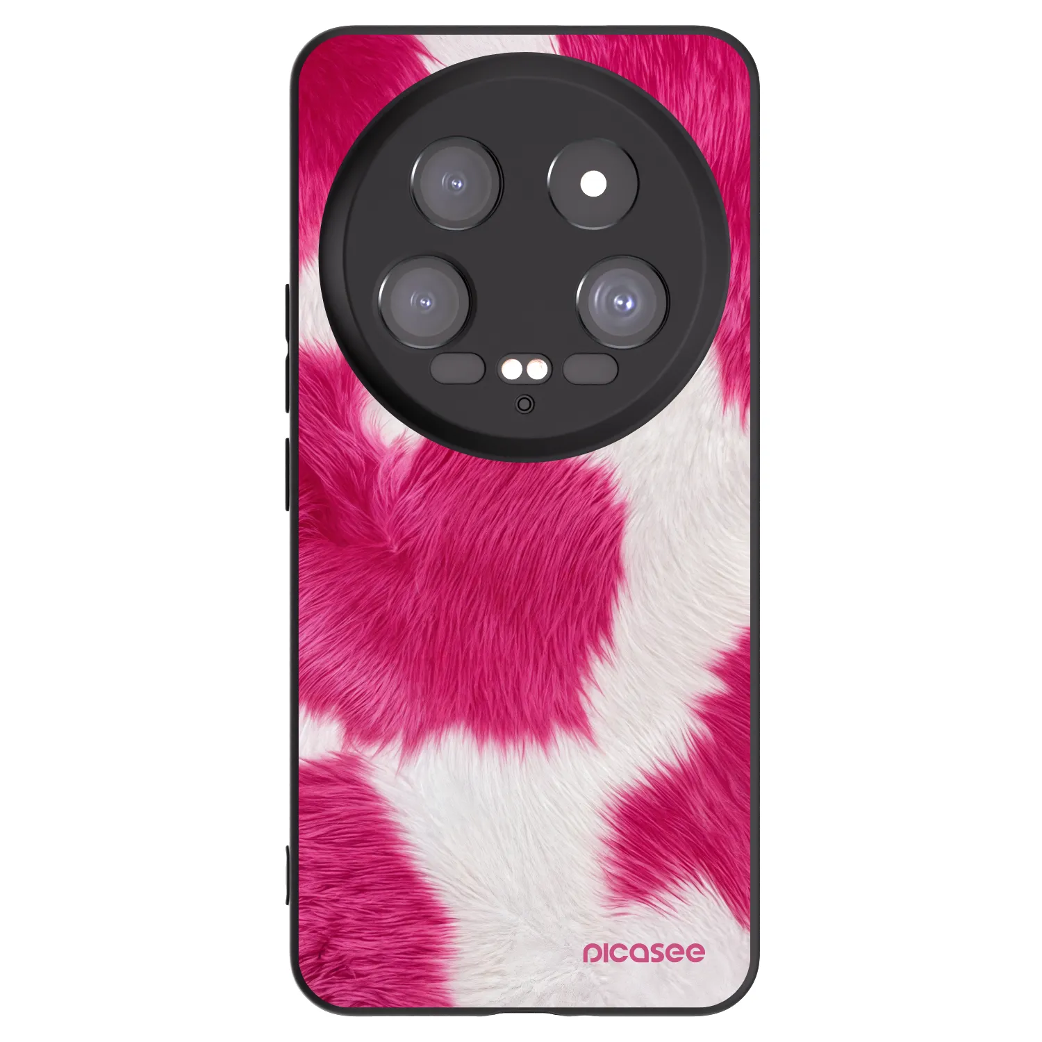 Picasee Μαύρη θήκη σιλικόνης για Xiaomi 14 Ultra - Pink Moo