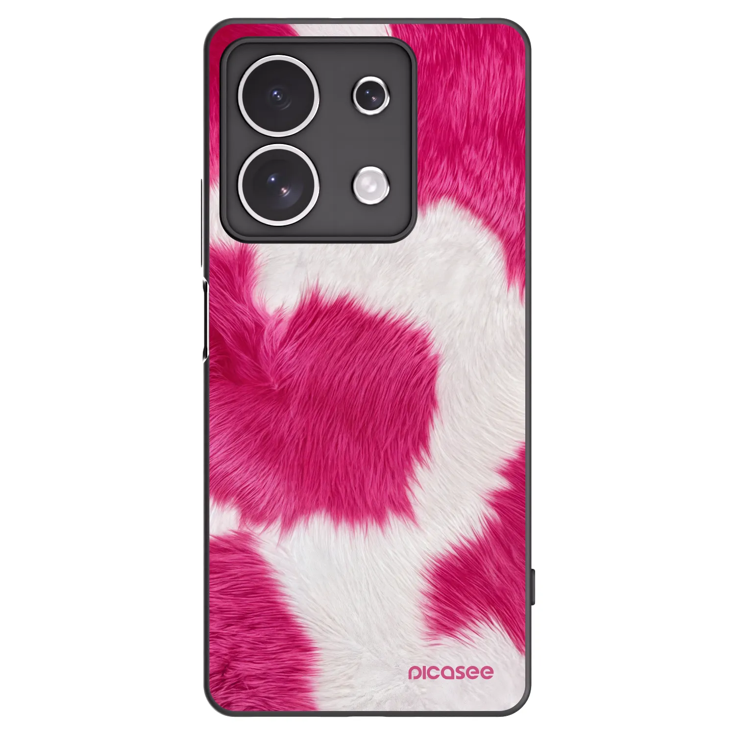 Picasee Μαύρη θήκη σιλικόνης για Xiaomi Redmi Note 13 4G - Pink Moo