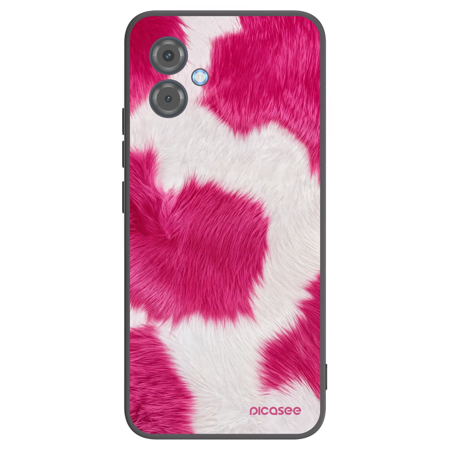 Picasee Μαύρη θήκη σιλικόνης για Motorola Moto G14 - Pink Moo
