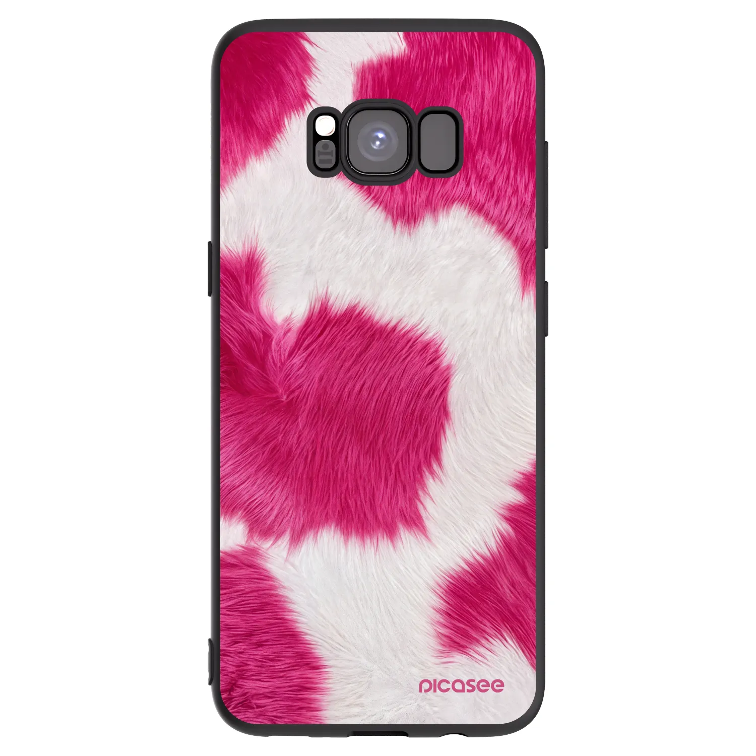 Picasee Μαύρη θήκη σιλικόνης για Samsung Galaxy S8 G950F - Pink Moo