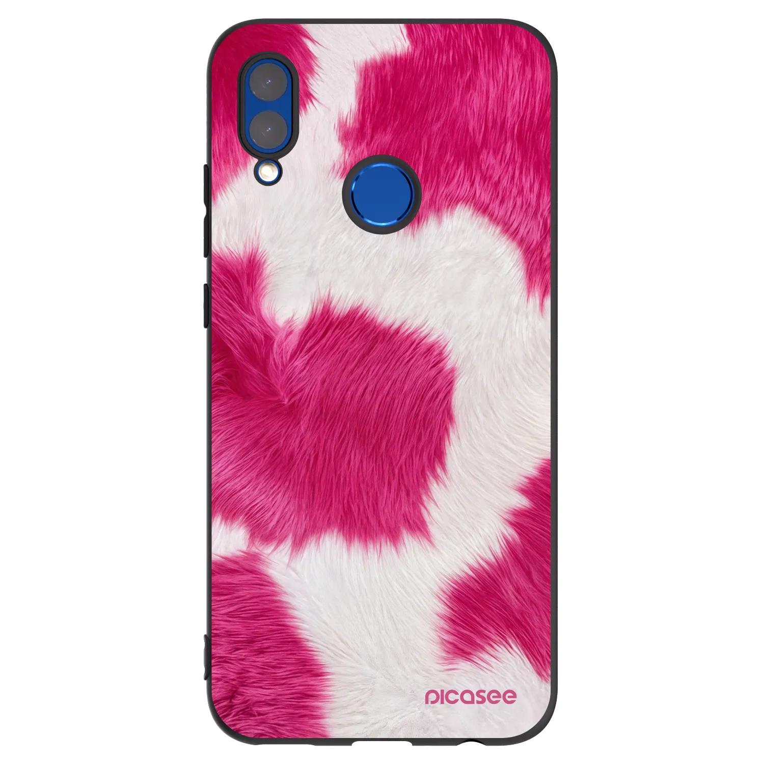 Picasee Μαύρη θήκη σιλικόνης για Honor 10 Lite - Pink Moo