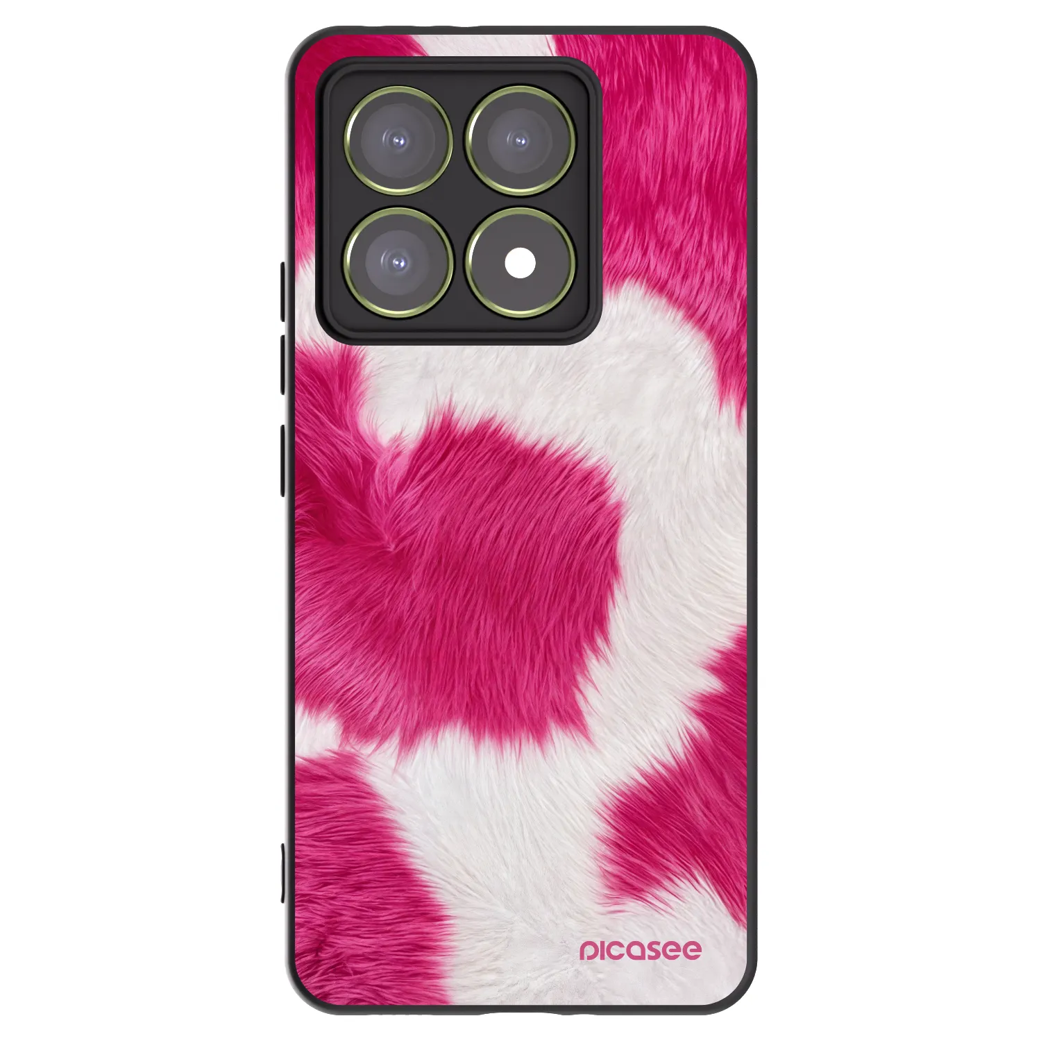 Picasee Μαύρη θήκη σιλικόνης για Xiaomi 14T - Pink Moo