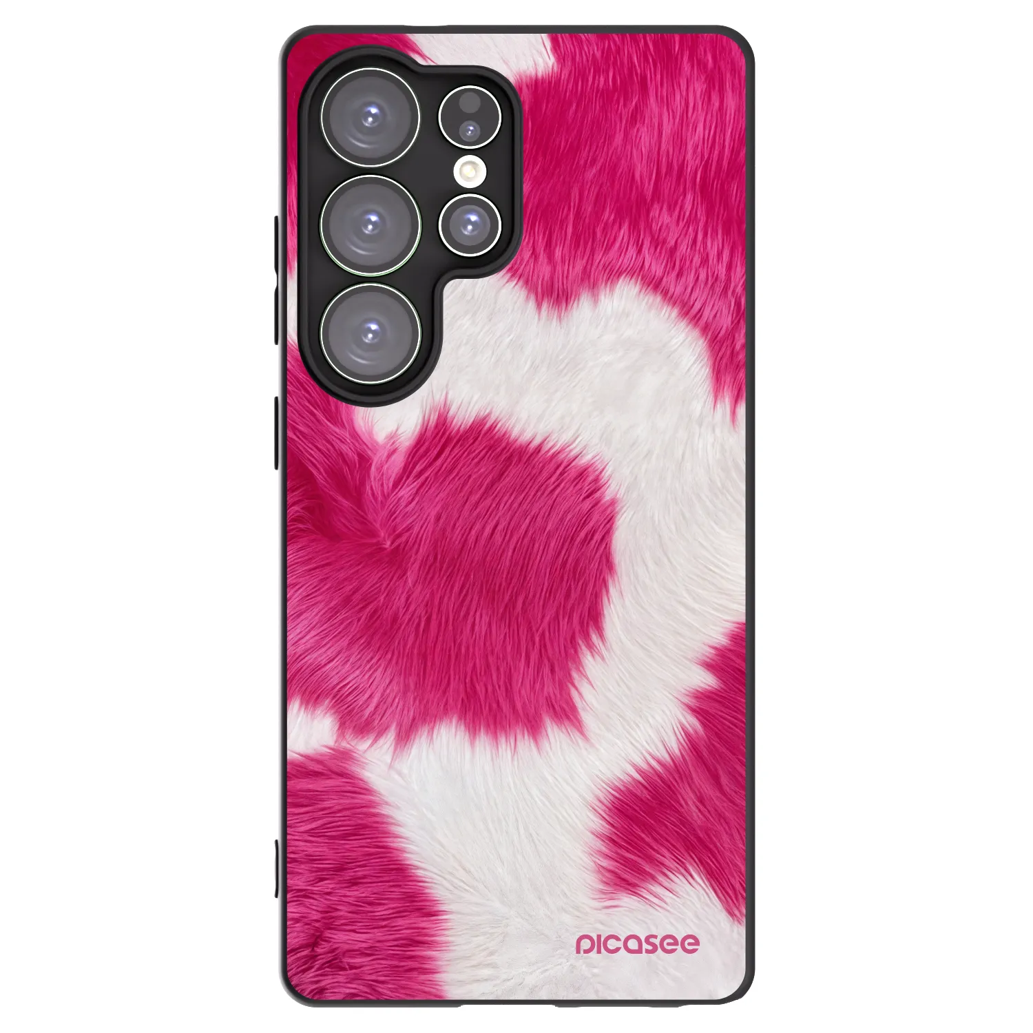 Picasee Μαύρη θήκη σιλικόνης για Samsung Galaxy S25 Ultra 5G - Pink Moo