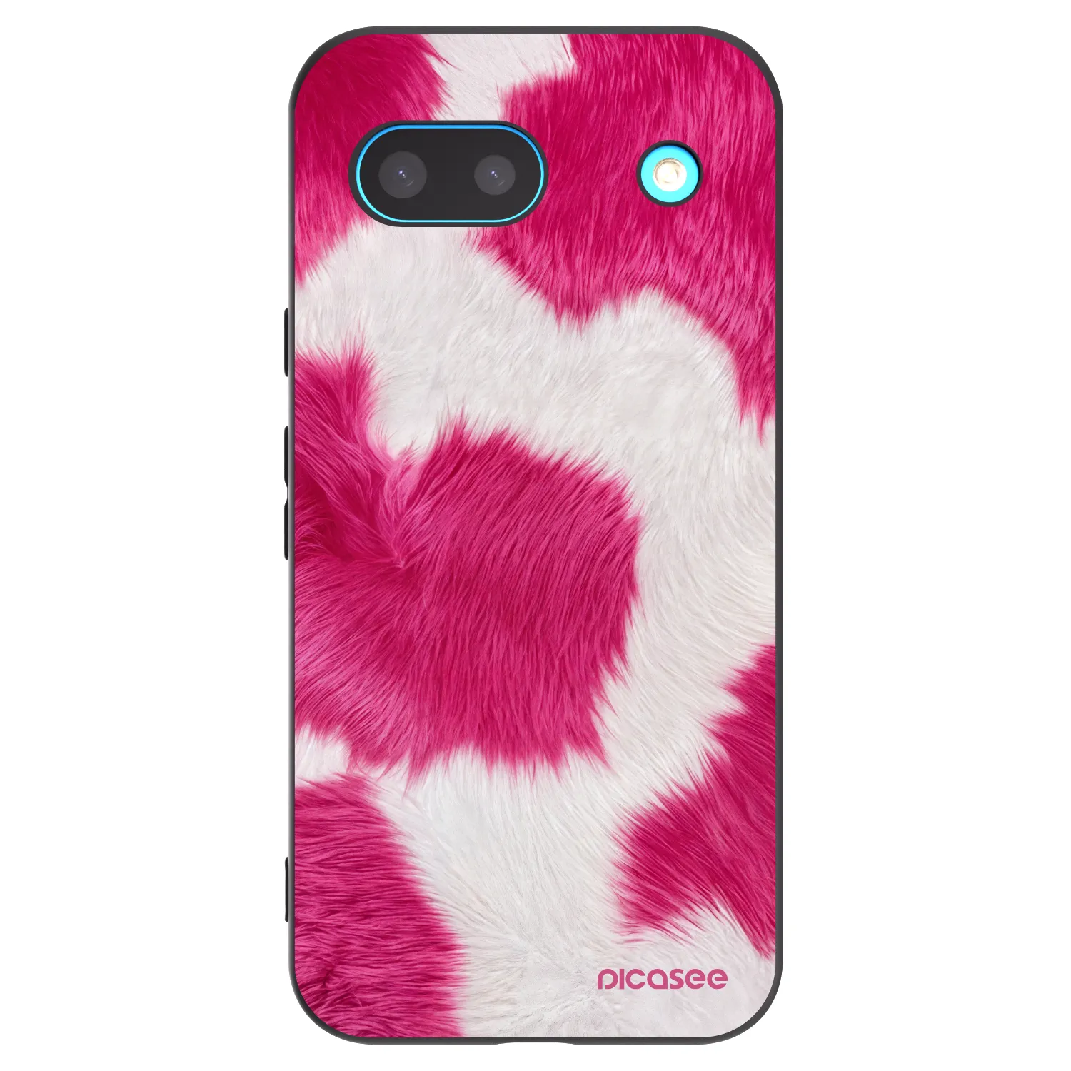 Picasee Μαύρη θήκη σιλικόνης για Google Pixel 8 - Pink Moo