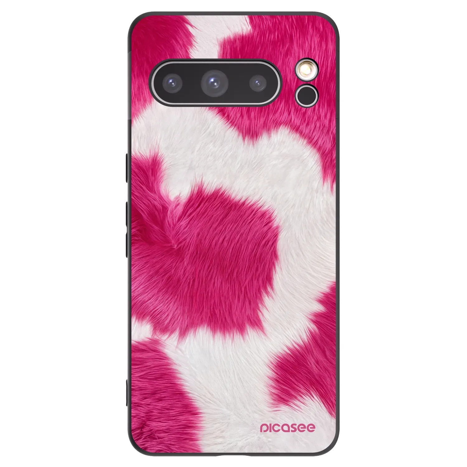 Picasee Μαύρη θήκη σιλικόνης για Google Pixel 8 Pro - Pink Moo