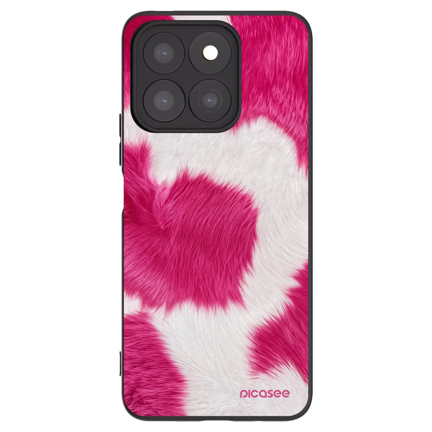 Picasee Μαύρη θήκη σιλικόνης για Honor X8c - Pink Moo