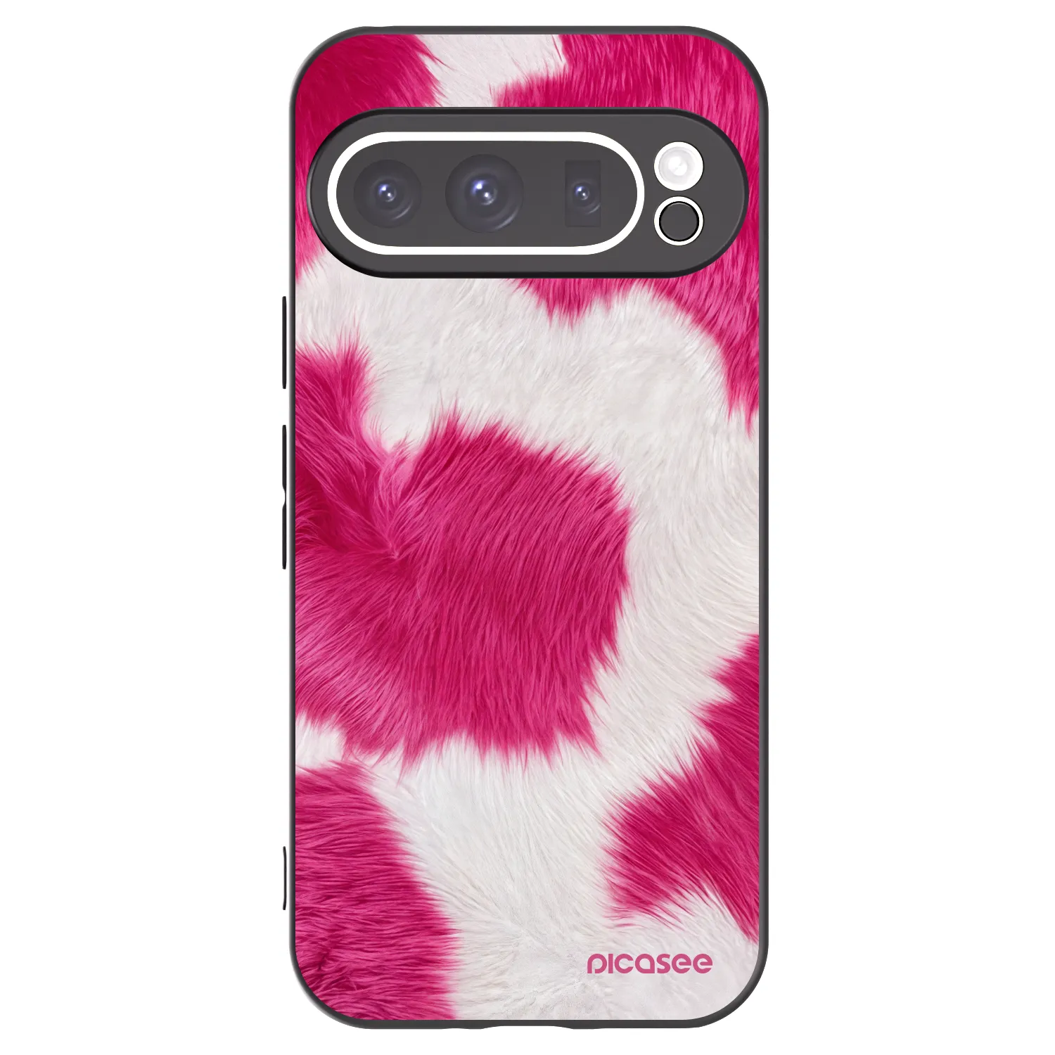 Picasee Μαύρη θήκη σιλικόνης για Google Pixel 9 Pro - Pink Moo