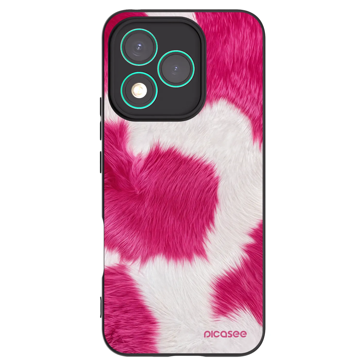 Picasee Μαύρη θήκη σιλικόνης για Honor 400 Lite 5G - Pink Moo
