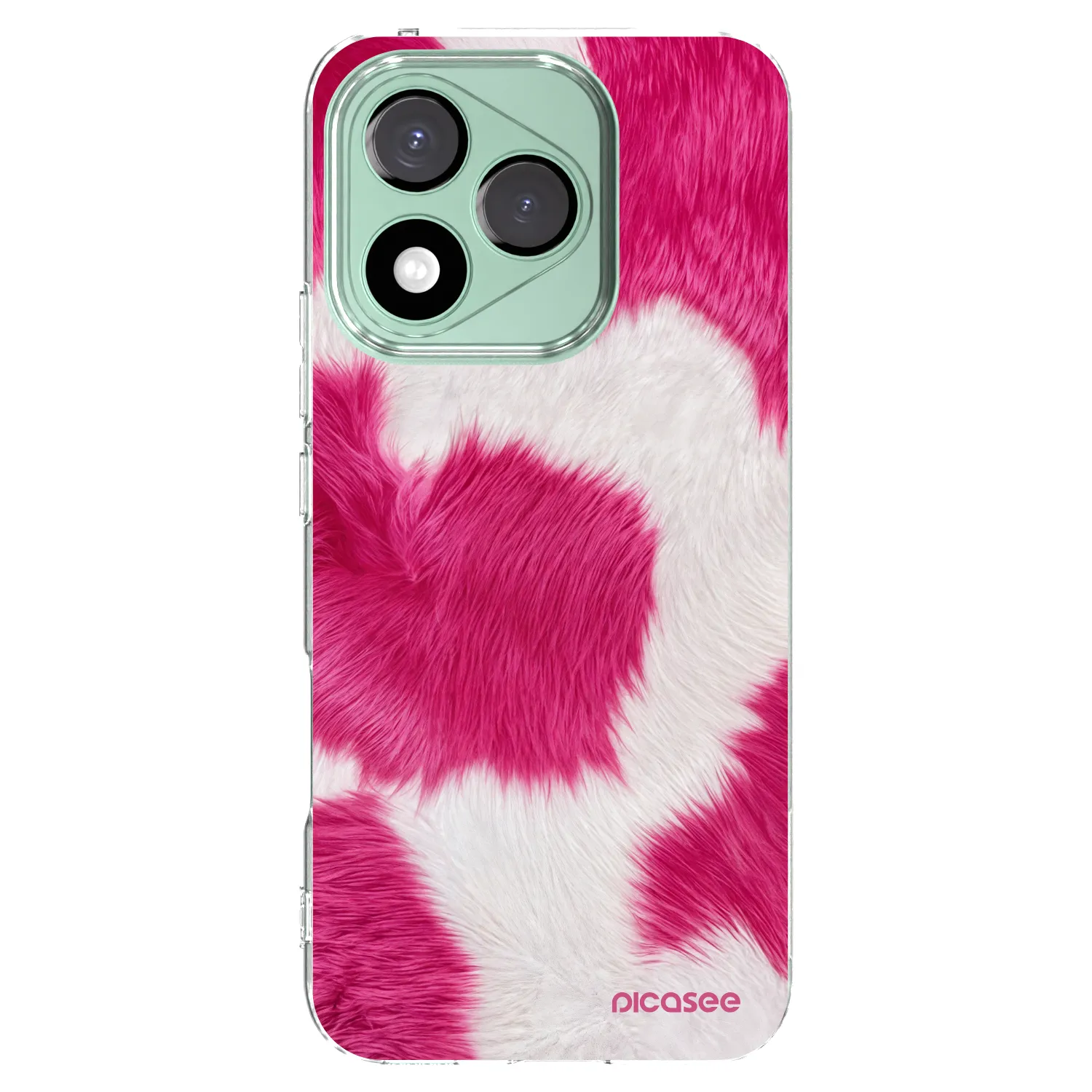 Picasee διαφανής θήκη σιλικόνης Honor 400 Lite 5G - Pink Moo