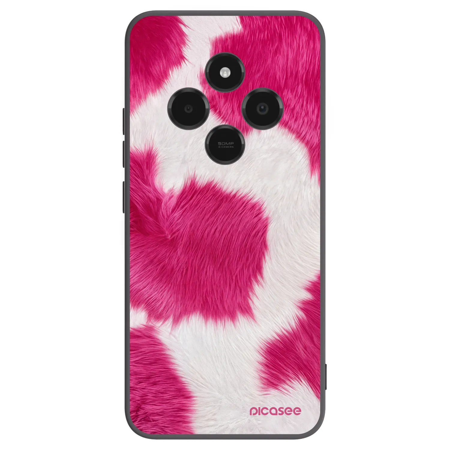 Picasee Μαύρη θήκη σιλικόνης για Xiaomi Poco C75 - Pink Moo