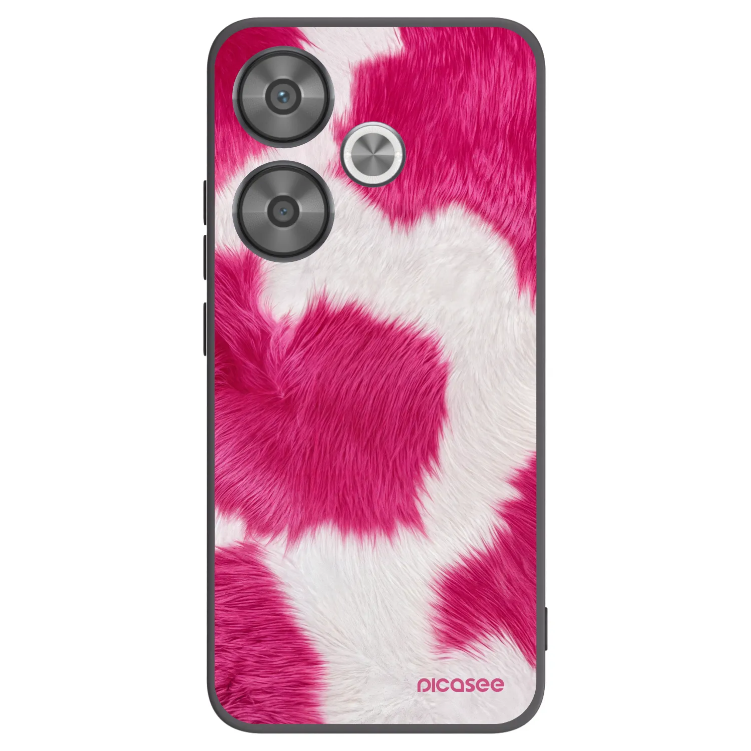 Picasee Μαύρη θήκη σιλικόνης για Xiaomi Poco F6 - Pink Moo