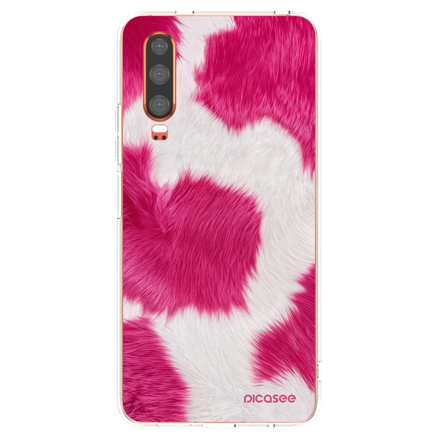 Picasee διαφανής θήκη σιλικόνης Huawei P30 - Pink Moo