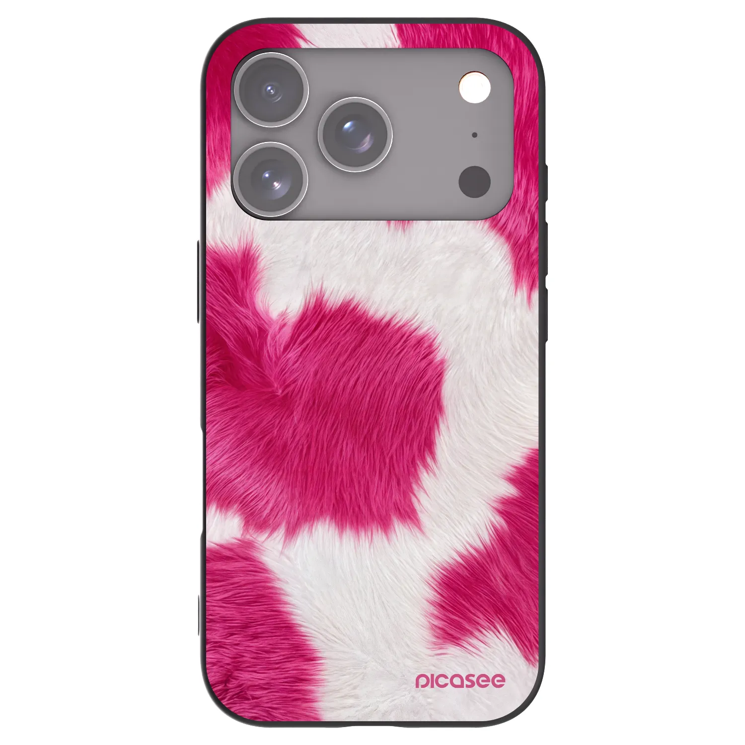 Picasee Μαύρη θήκη σιλικόνης για Apple iPhone 17 Pro - Pink Moo