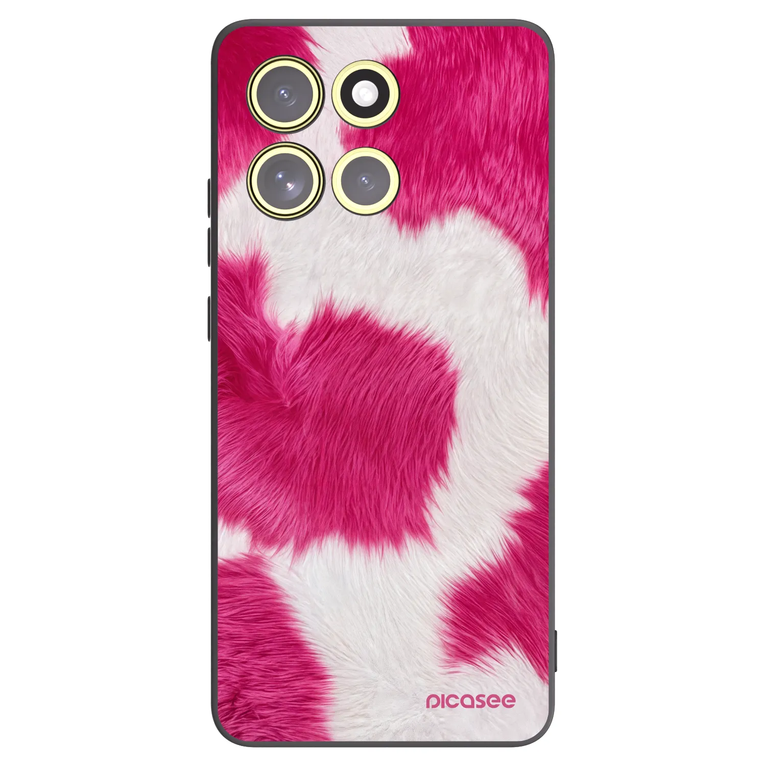Picasee Μαύρη θήκη σιλικόνης για Motorola Moto G86 5G - Pink Moo