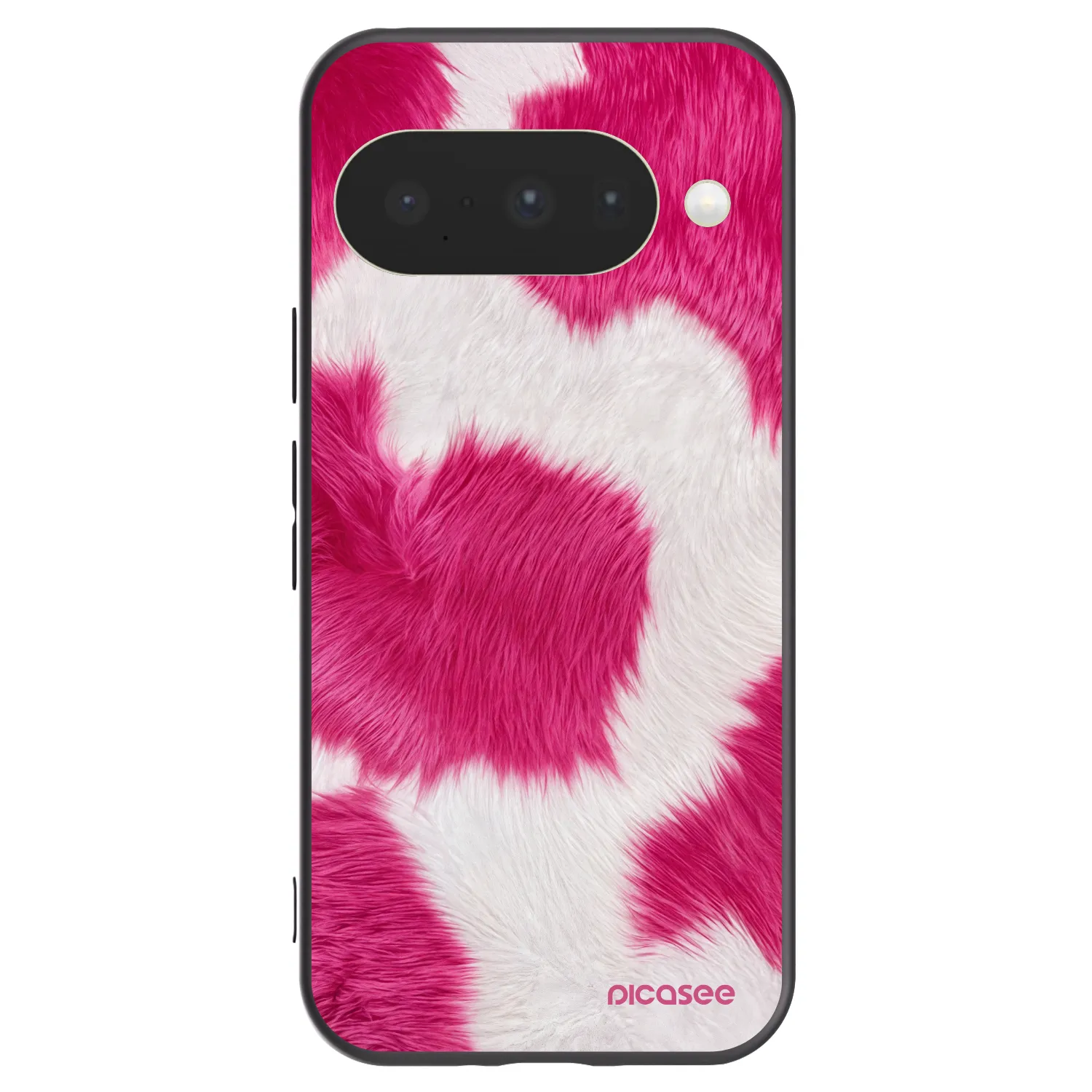 Picasee Μαύρη θήκη σιλικόνης για Google Pixel 10 - Pink Moo