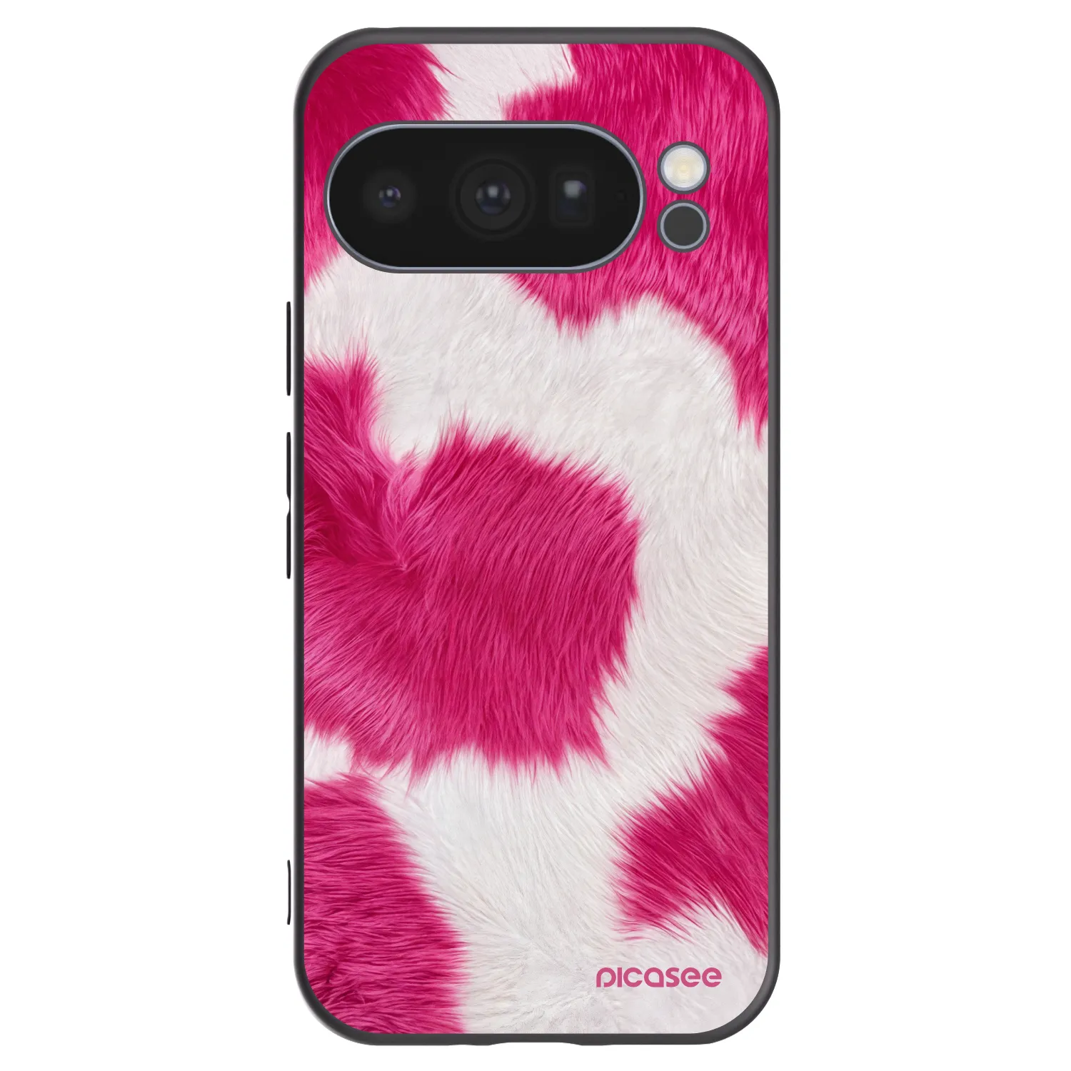 Picasee Μαύρη θήκη σιλικόνης για Google Pixel 10 Pro - Pink Moo