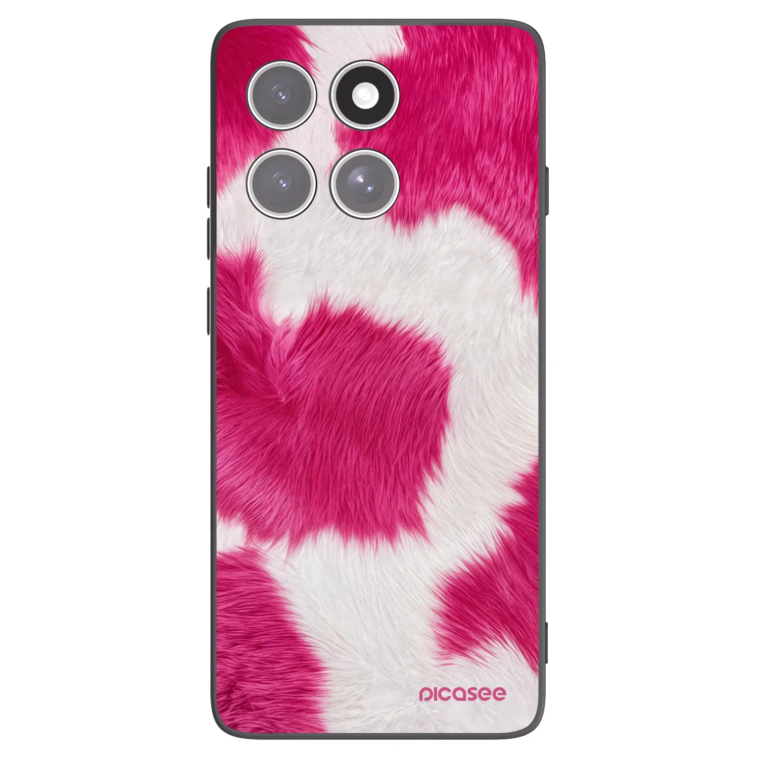 Picasee Μαύρη θήκη σιλικόνης για Motorola Edge 60 Fusion - Pink Moo