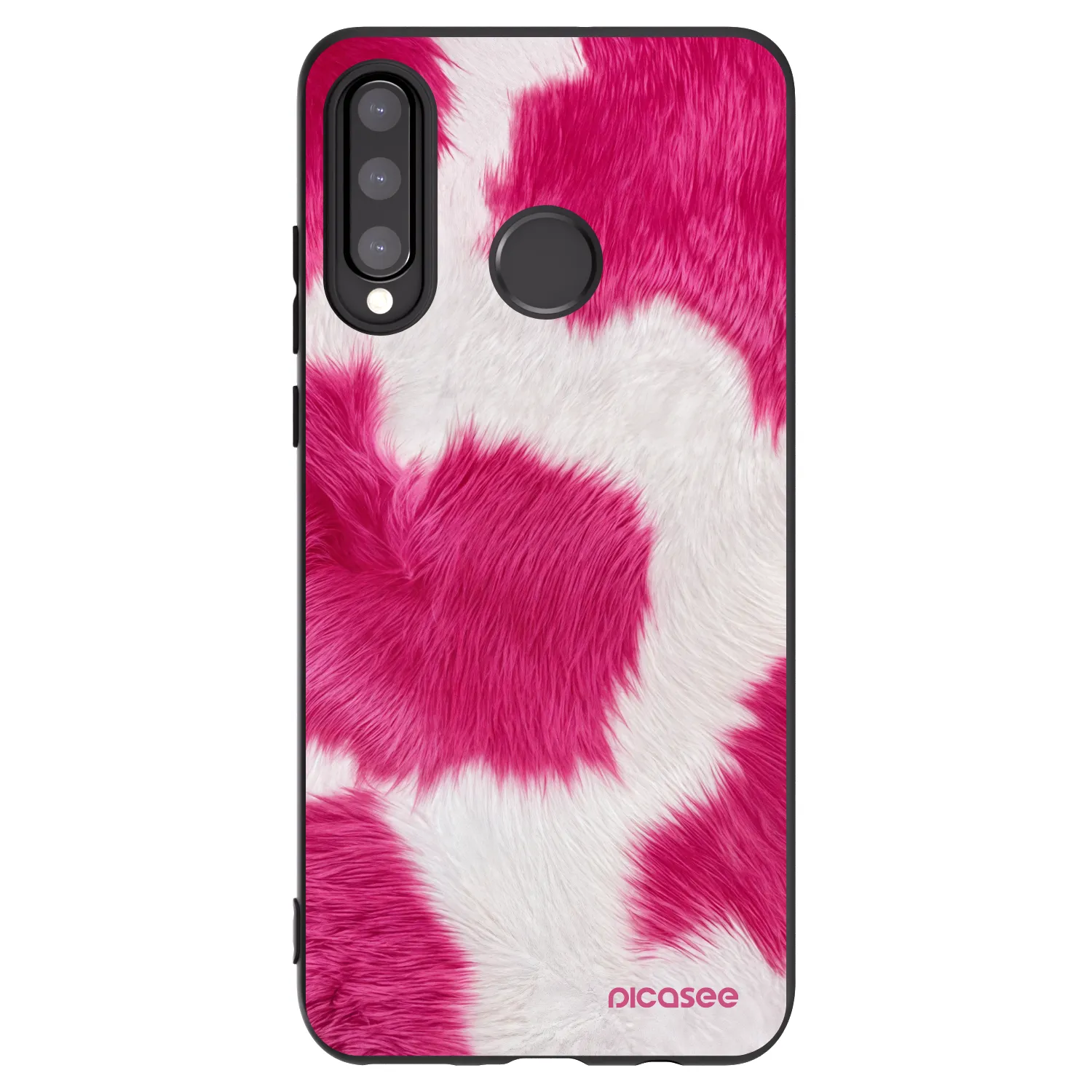 Picasee Μαύρη θήκη σιλικόνης για Huawei P30 Lite - Pink Moo