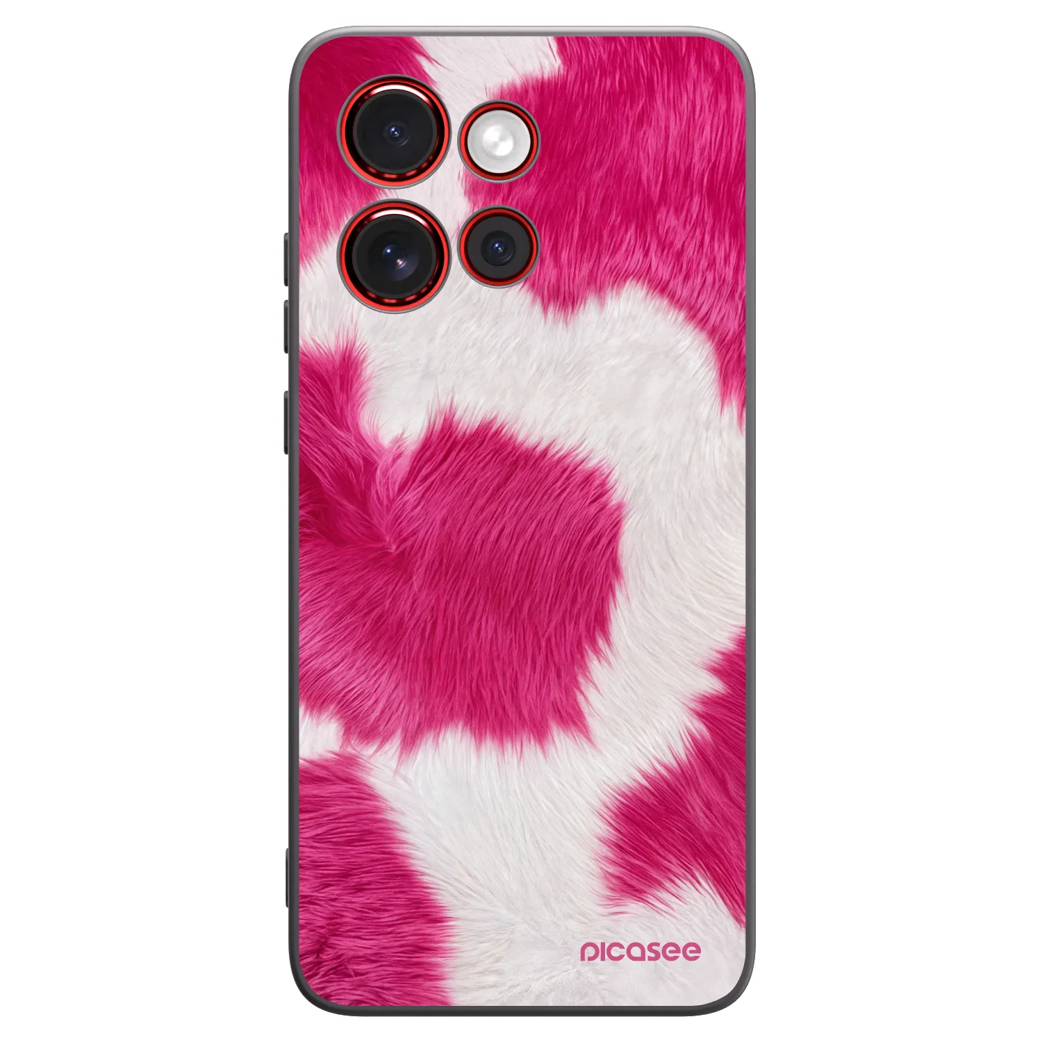 Picasee Μαύρη θήκη σιλικόνης για Motorola Edge 60 Neo 5G - Pink Moo
