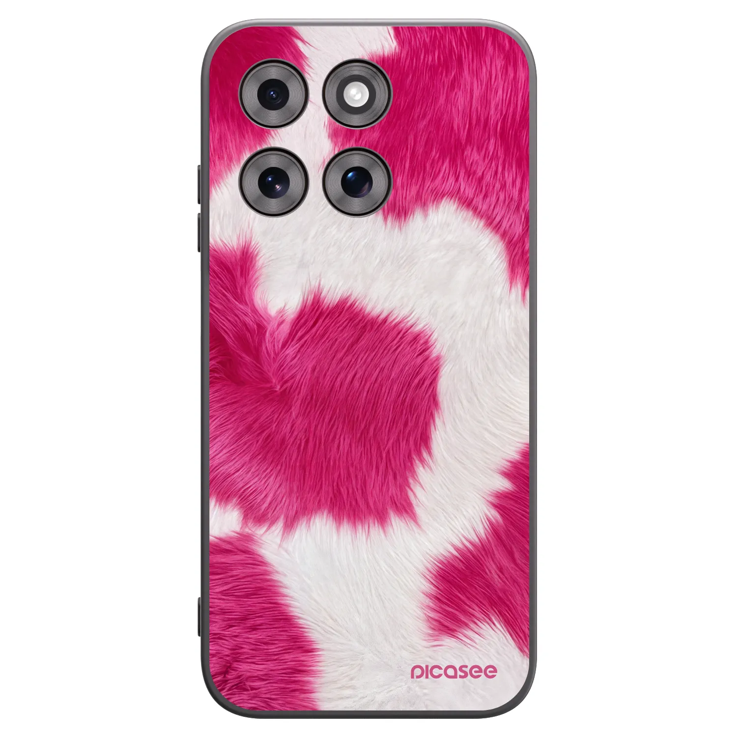 Picasee Μαύρη θήκη σιλικόνης για Motorola Moto G77 - Pink Moo