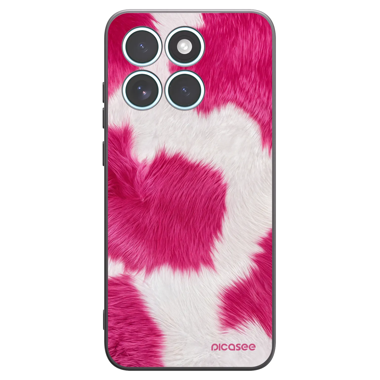 Picasee Μαύρη θήκη σιλικόνης για Motorola Edge 70 Fusion - Pink Moo