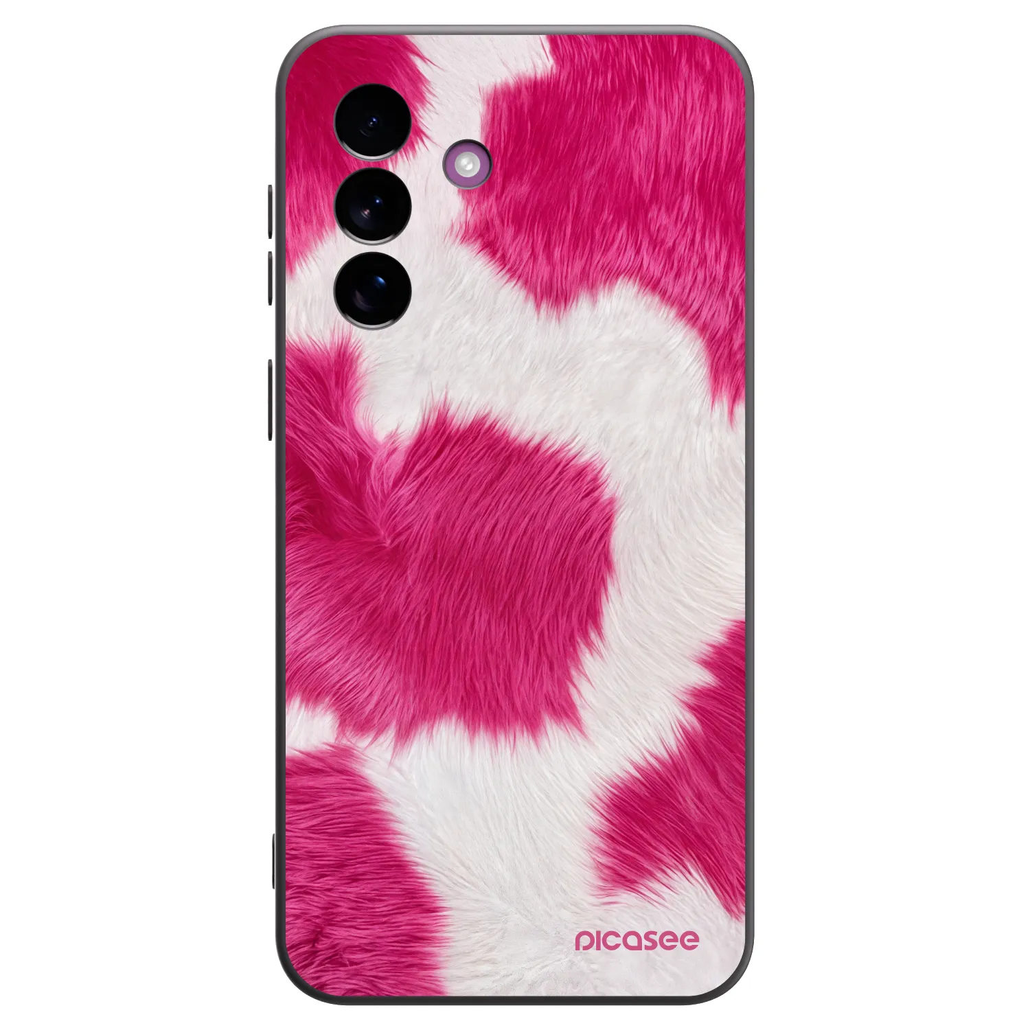 Picasee Μαύρη θήκη σιλικόνης για Samsung Galaxy A37 - Pink Moo