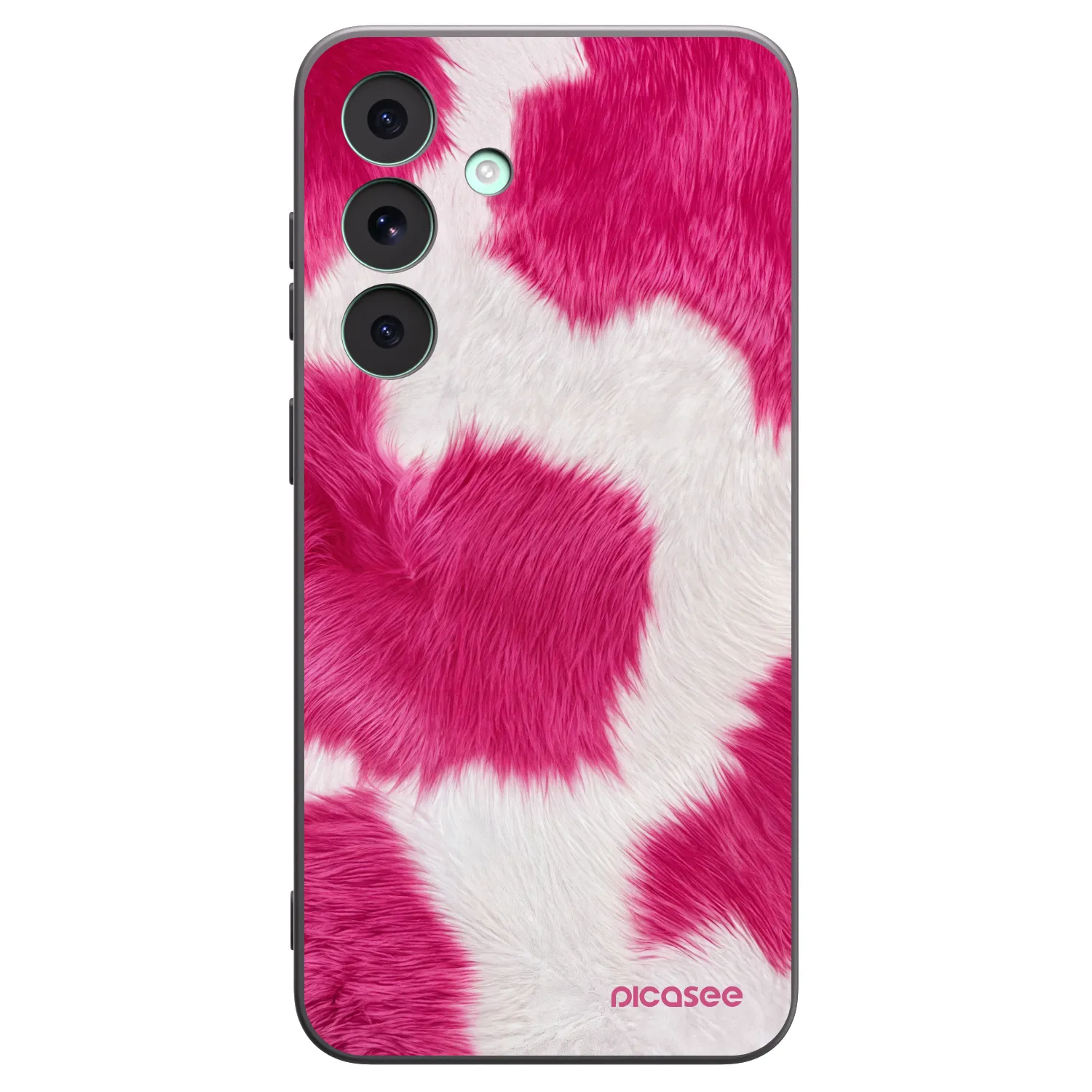 Picasee Μαύρη θήκη σιλικόνης για Samsung Galaxy S26 FE - Pink Moo