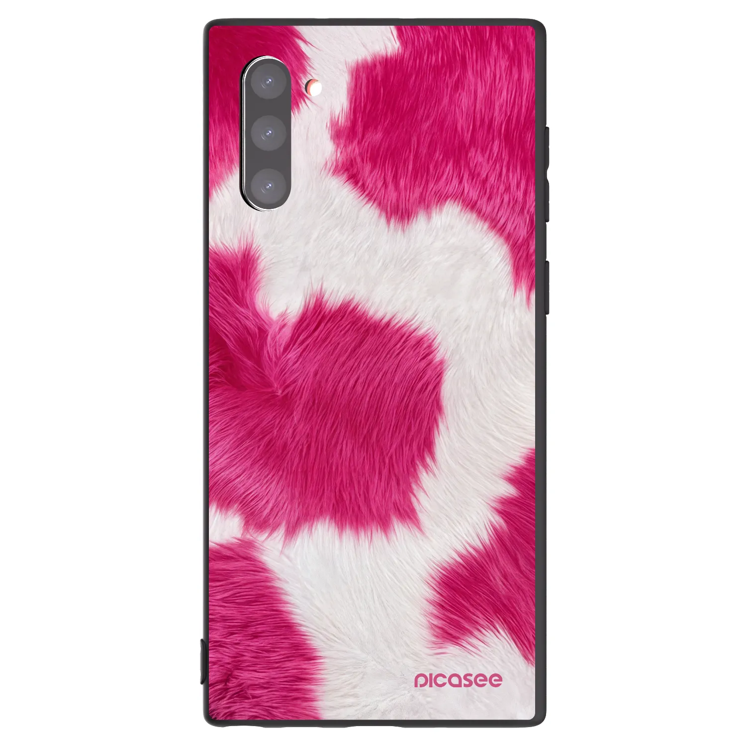 Picasee Μαύρη θήκη σιλικόνης για Samsung Galaxy Note 10 N970F - Pink Moo