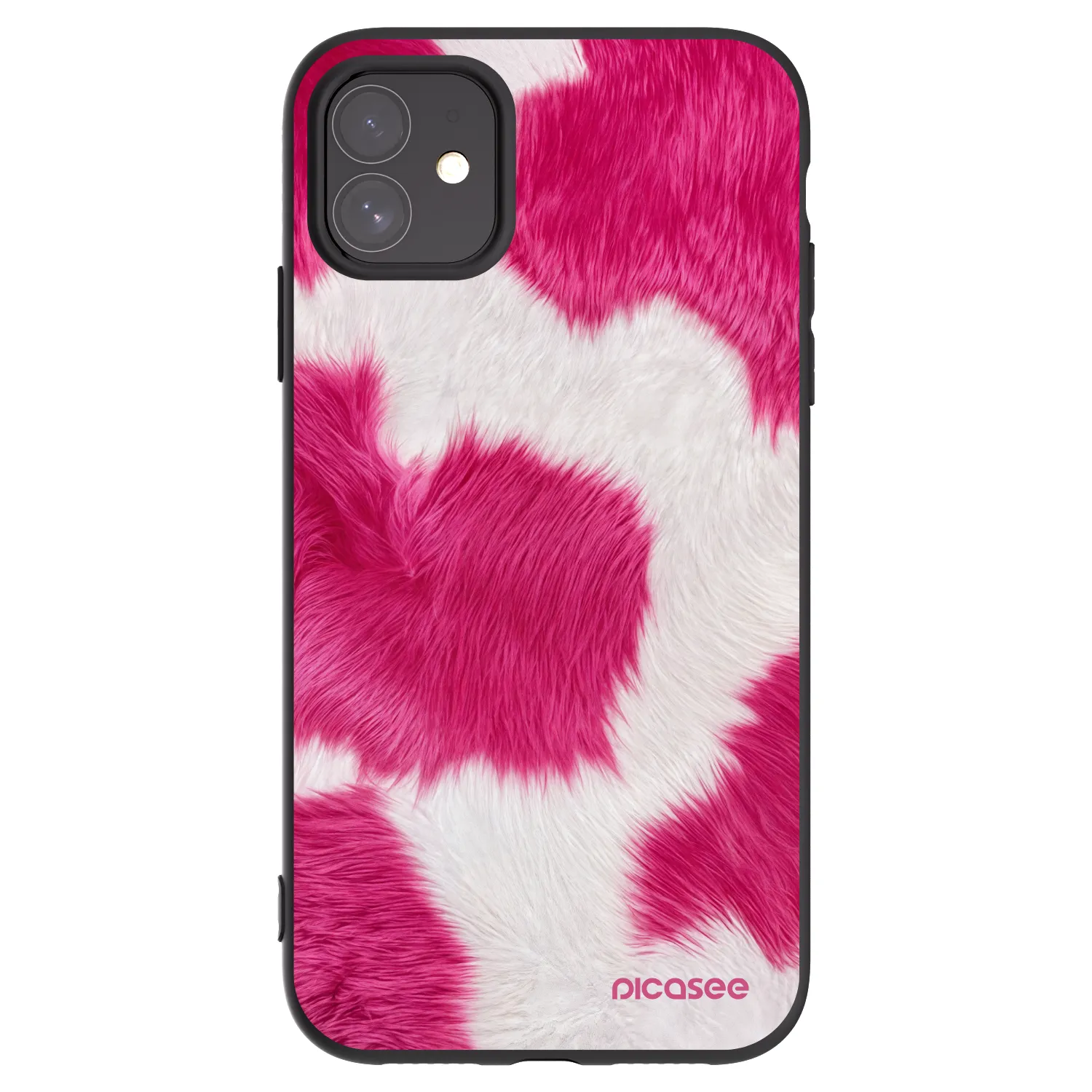 Picasee Μαύρη θήκη σιλικόνης για Apple iPhone 11 - Pink Moo