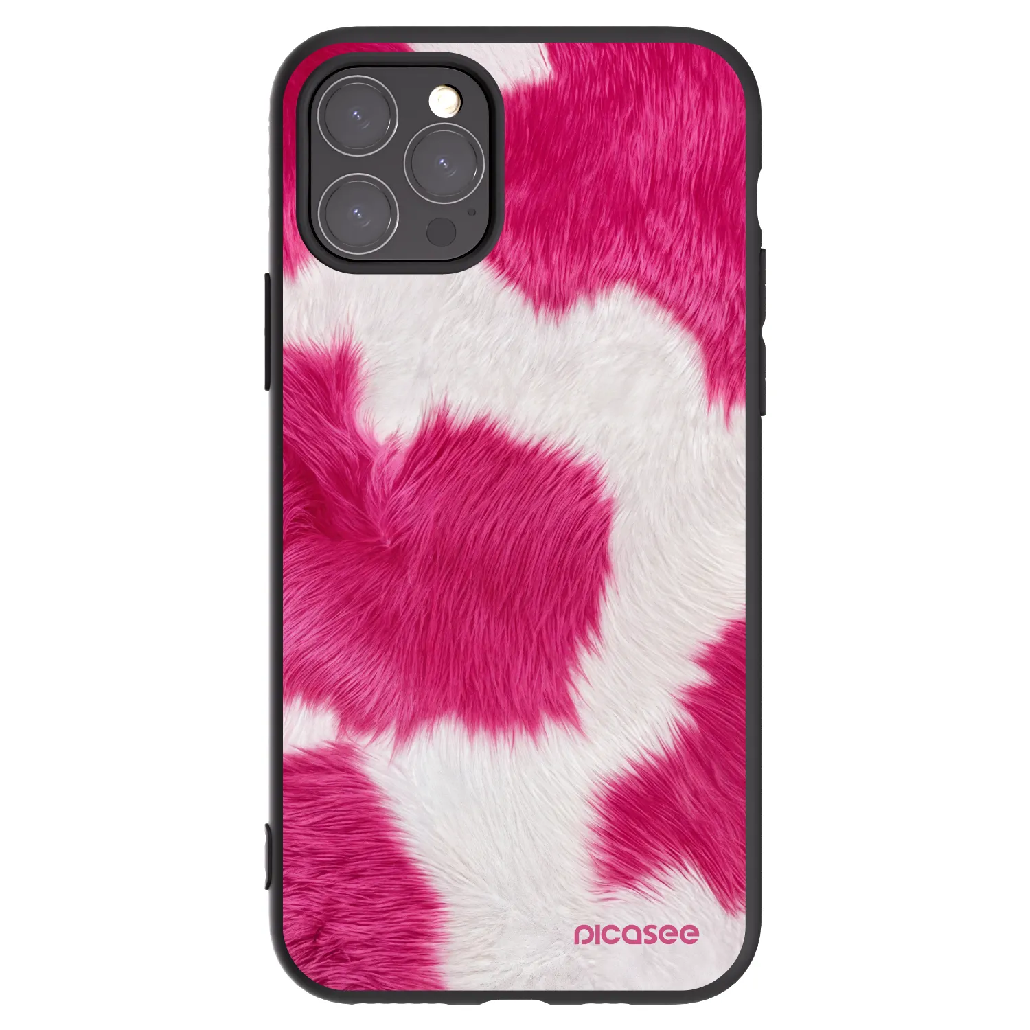 Picasee Μαύρη θήκη σιλικόνης για Apple iPhone 11 Pro - Pink Moo