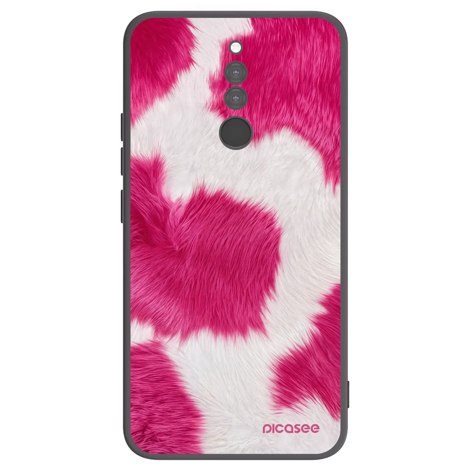 Picasee Μαύρη θήκη σιλικόνης για Xiaomi Redmi 8 - Pink Moo
