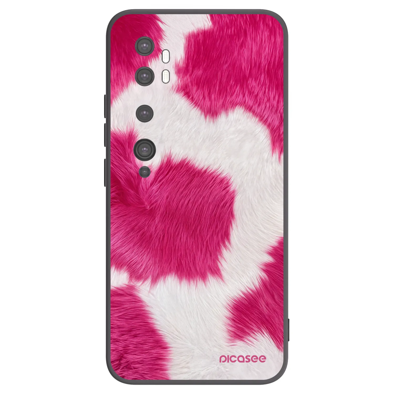 Picasee Μαύρη θήκη σιλικόνης για Xiaomi Mi Note 10 (Pro) - Pink Moo