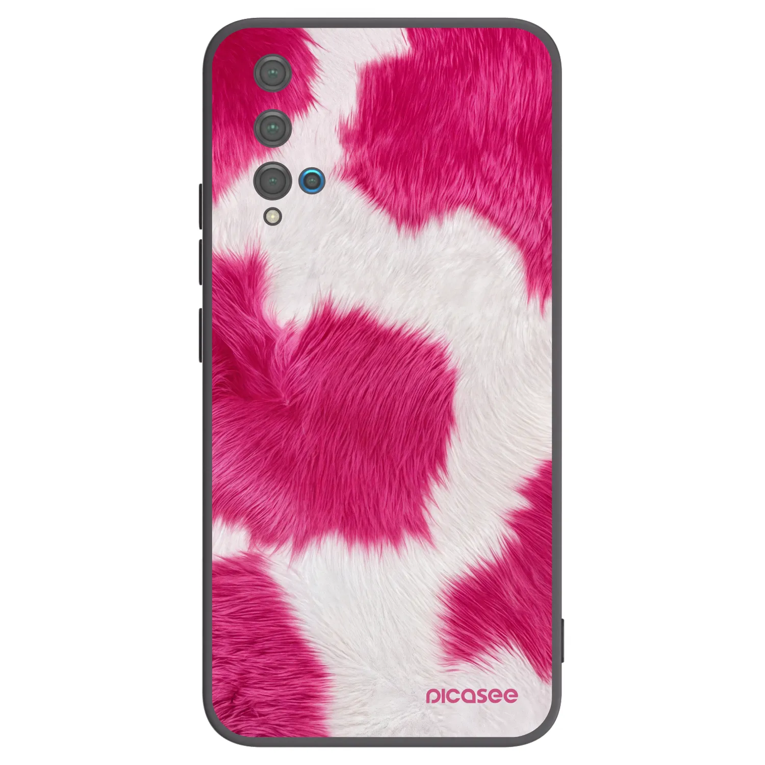 Picasee Μαύρη θήκη σιλικόνης για Huawei Nova 5T - Pink Moo