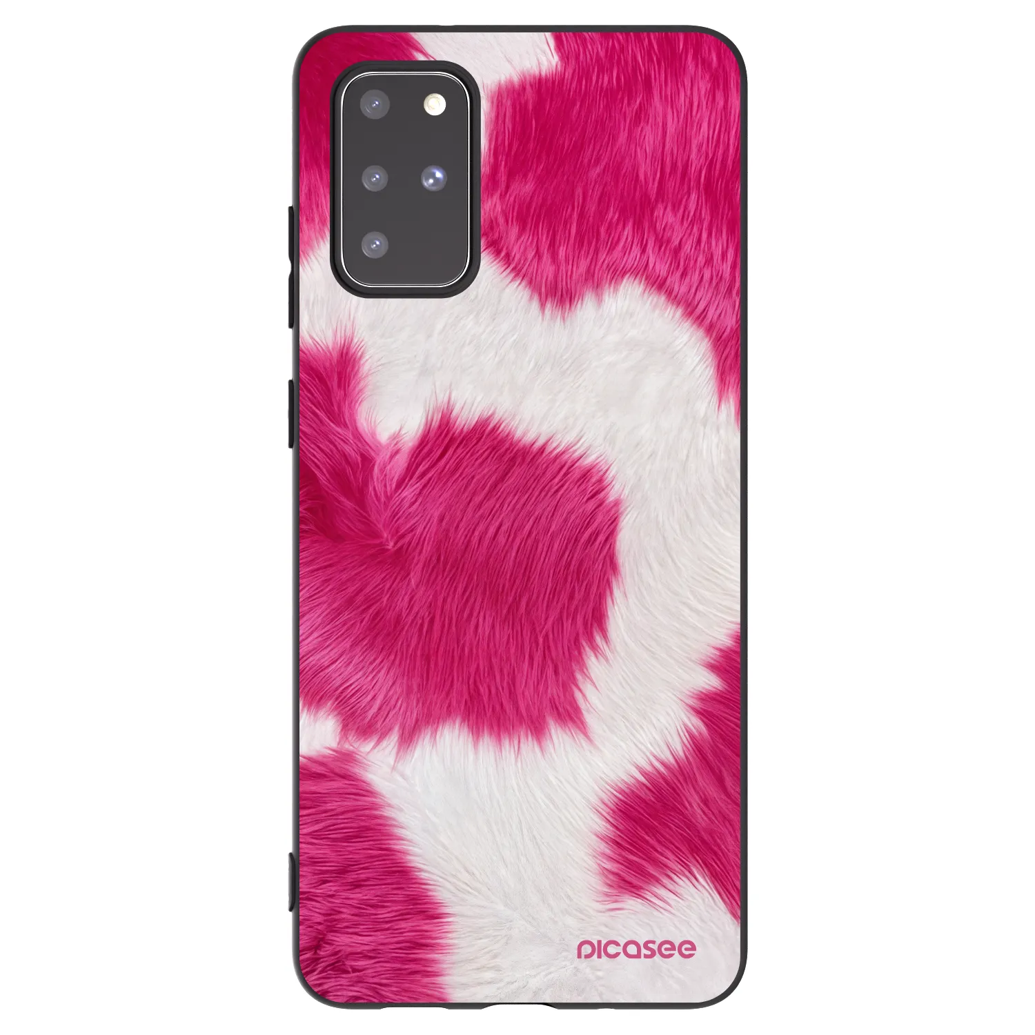 Picasee Μαύρη θήκη σιλικόνης για Samsung Galaxy S20+ G985F - Pink Moo