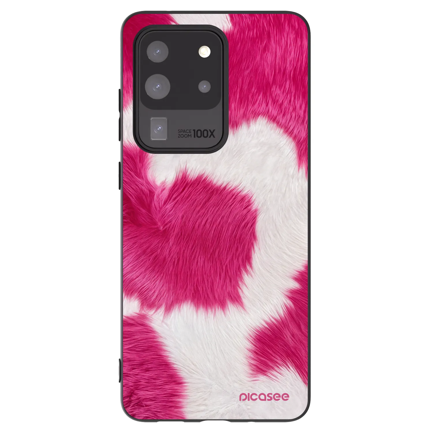 Picasee Μαύρη θήκη σιλικόνης για Samsung Galaxy S20 Ultra 5G G988F - Pink Moo