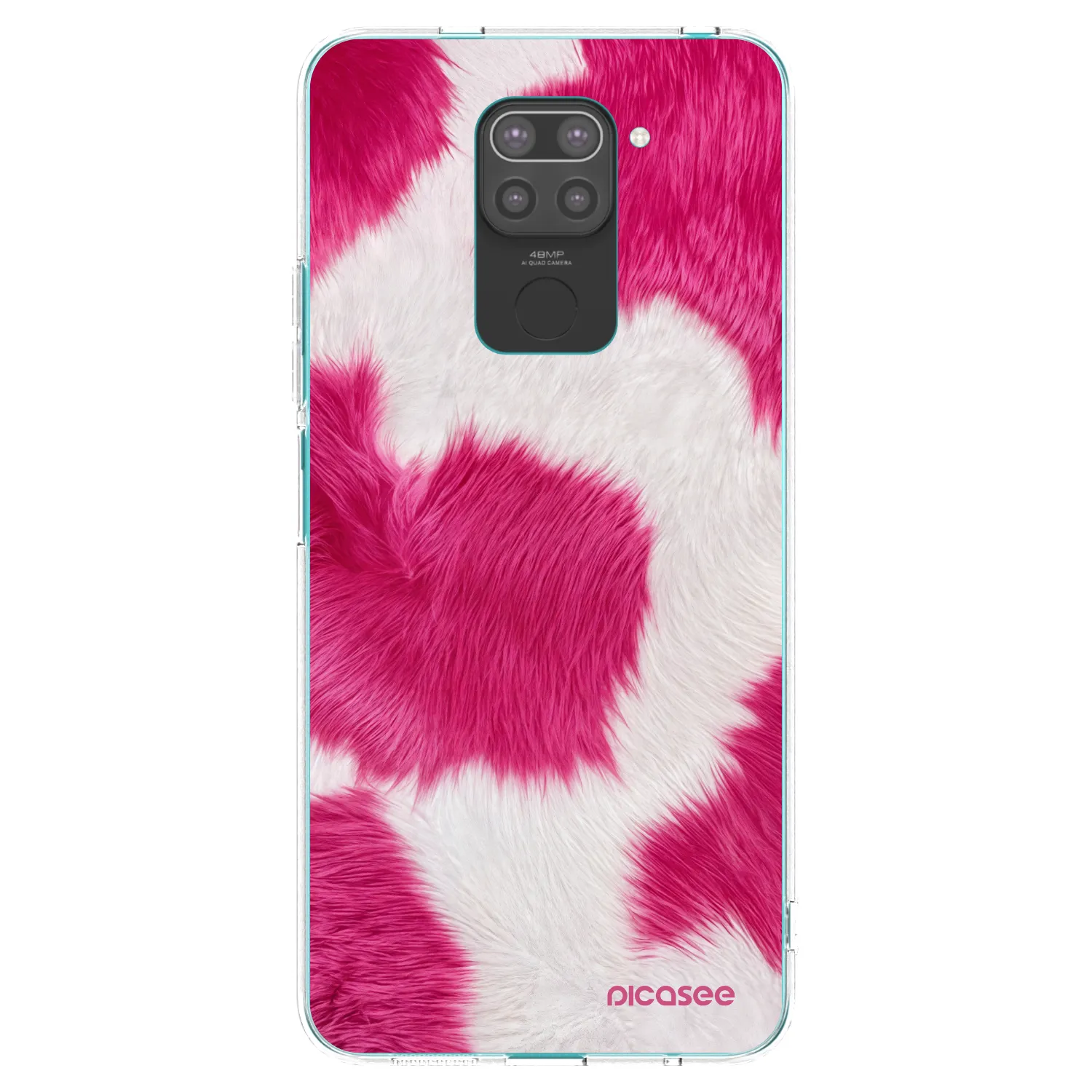 Picasee Μαύρη θήκη σιλικόνης για Xiaomi Redmi Note 9 - Pink Moo